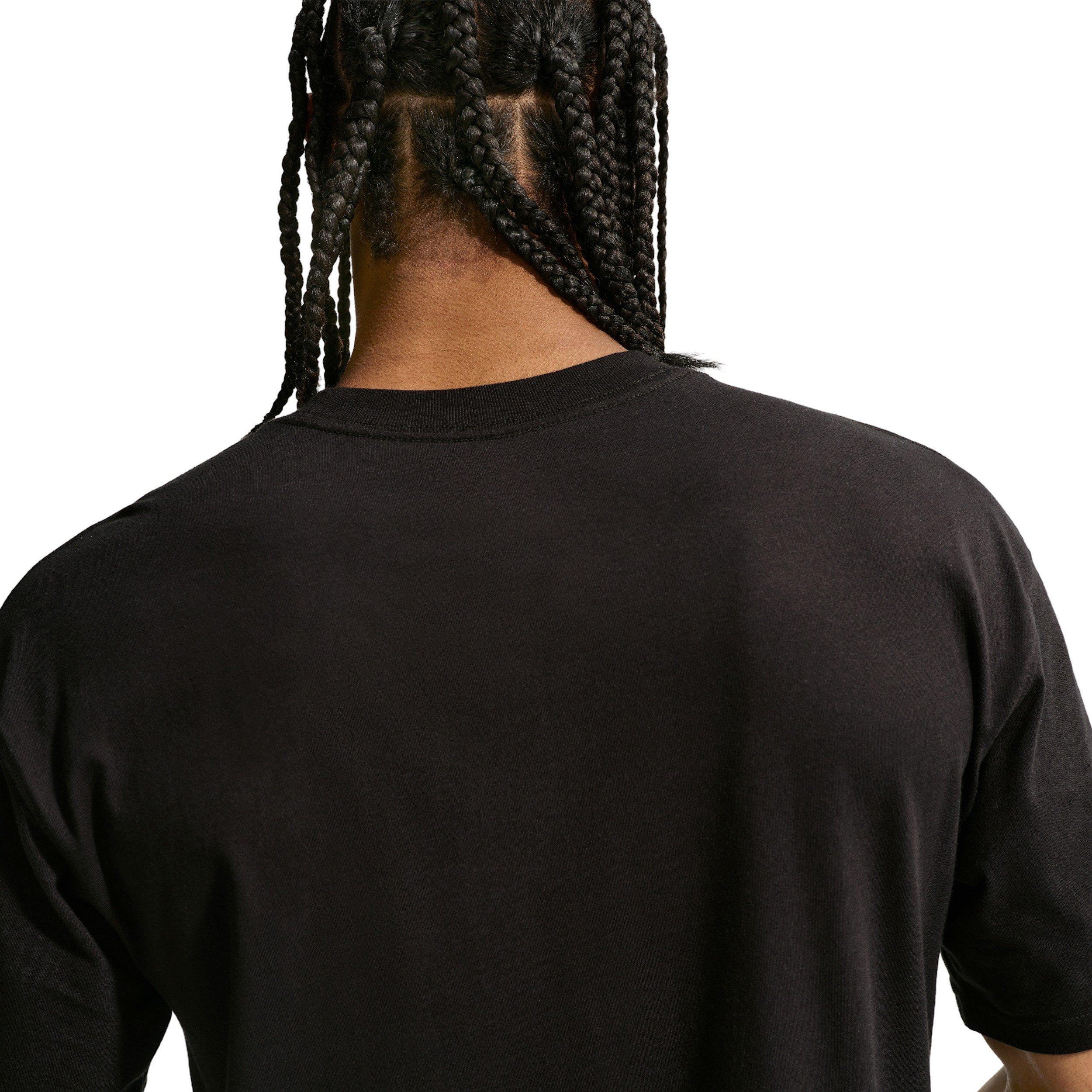 Nike Men's Sportswear LSE Swoosh T-Shirt - BLACK Thumbnail View 2