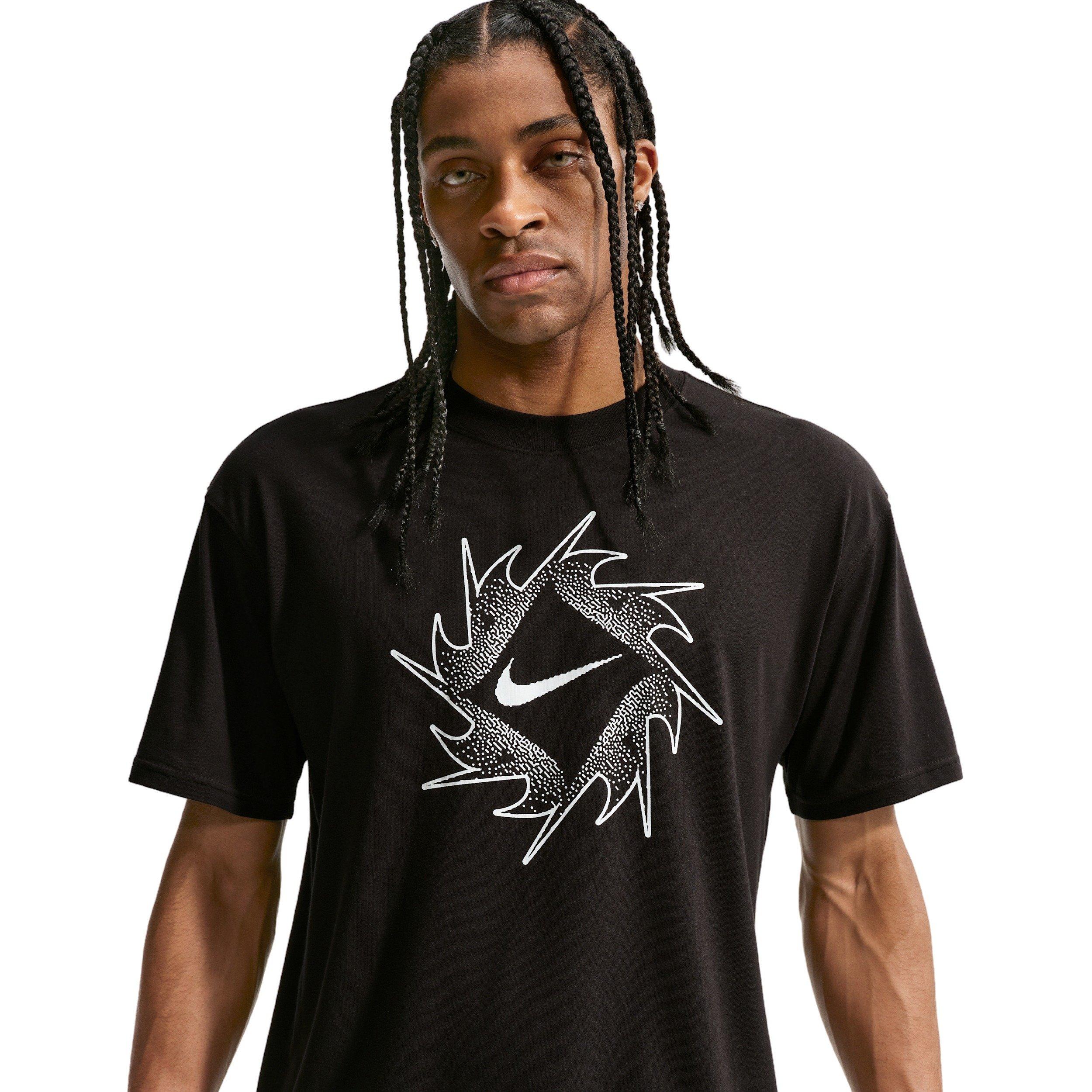 Nike Men's Sportswear LSE Swoosh T-Shirt - BLACK Thumbnail View 3