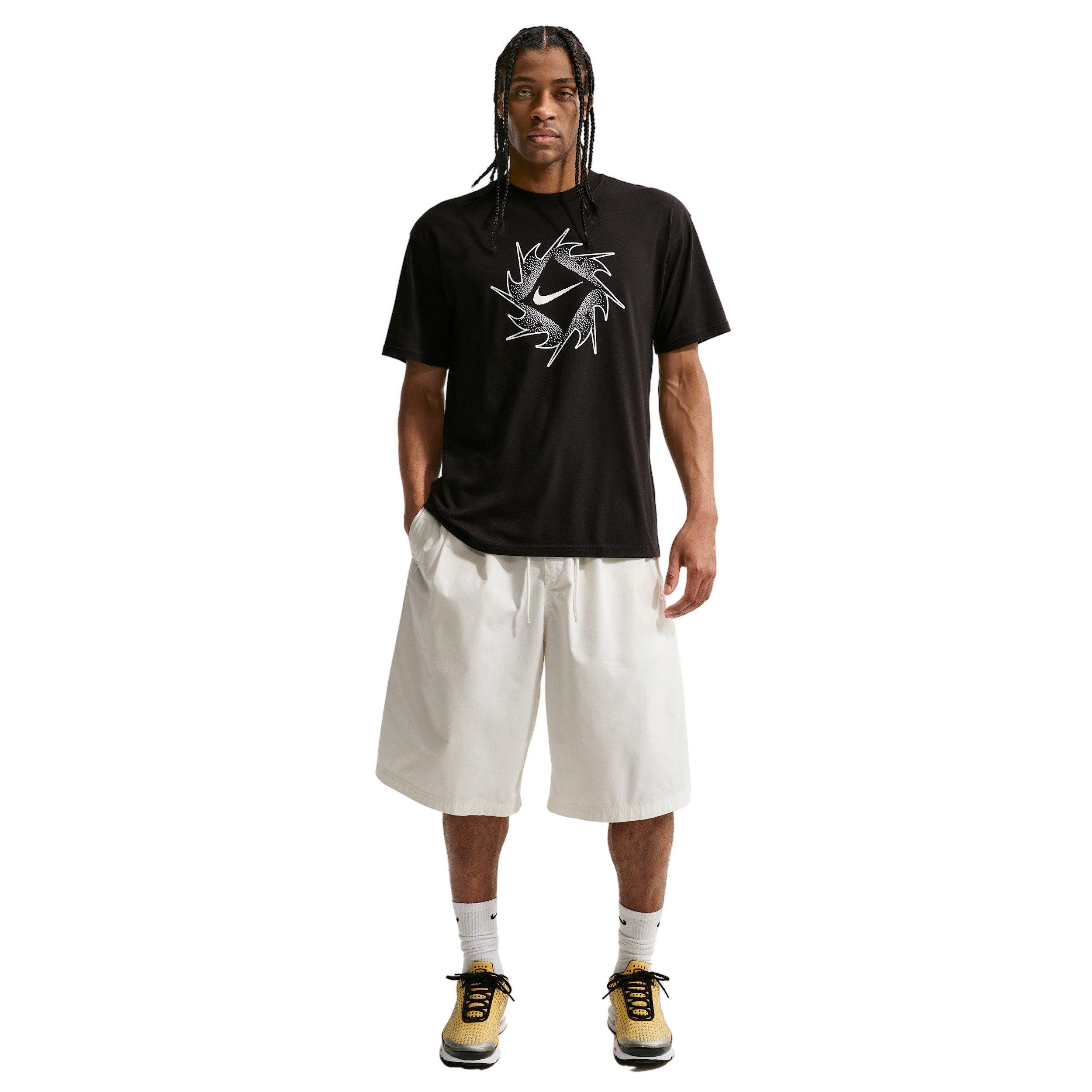 Nike Men's Sportswear LSE Swoosh T-Shirt - BLACK Thumbnail View 4