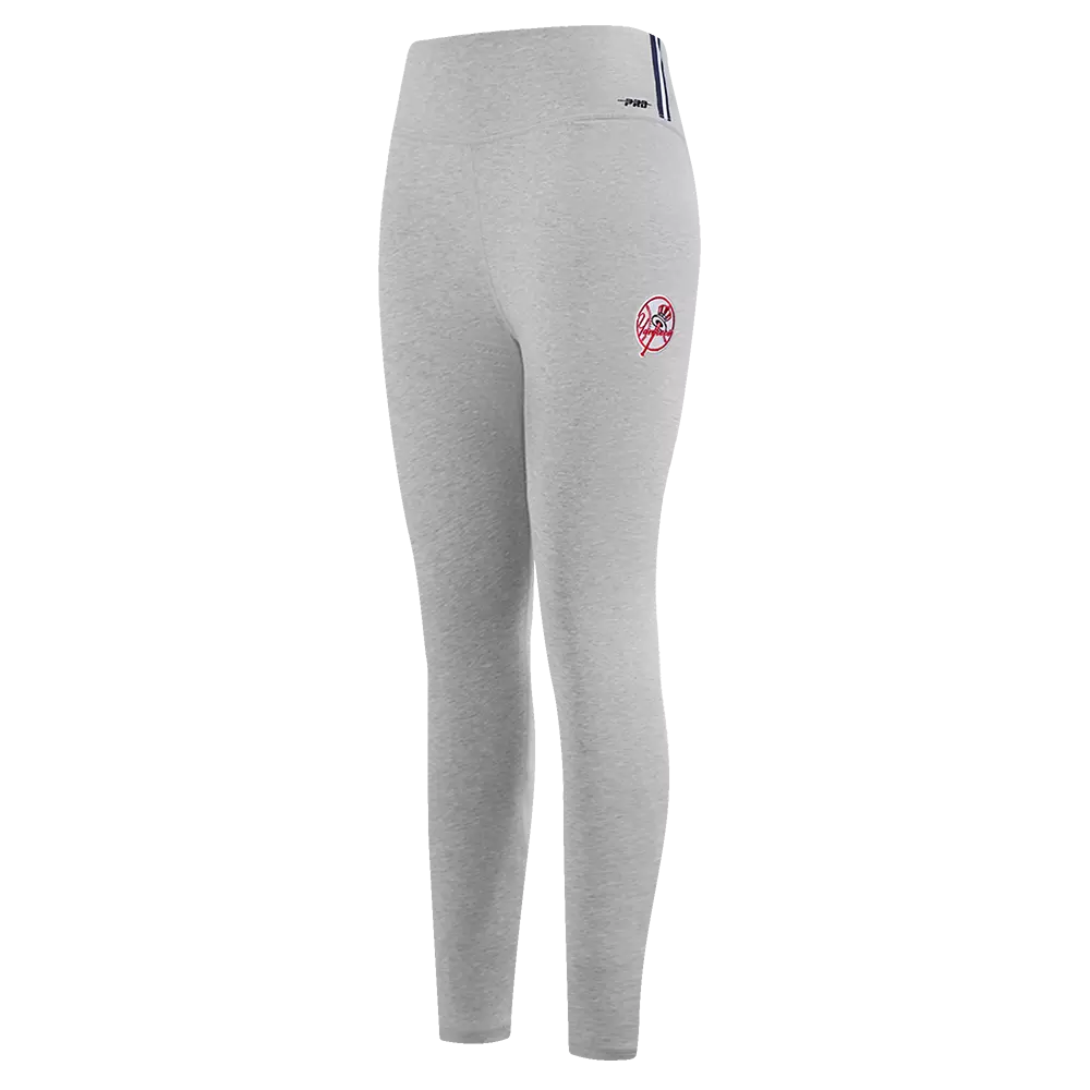 Pro Standard Women's MLB New York Yankees Mashup Jersey Leggings -Grey - GREY