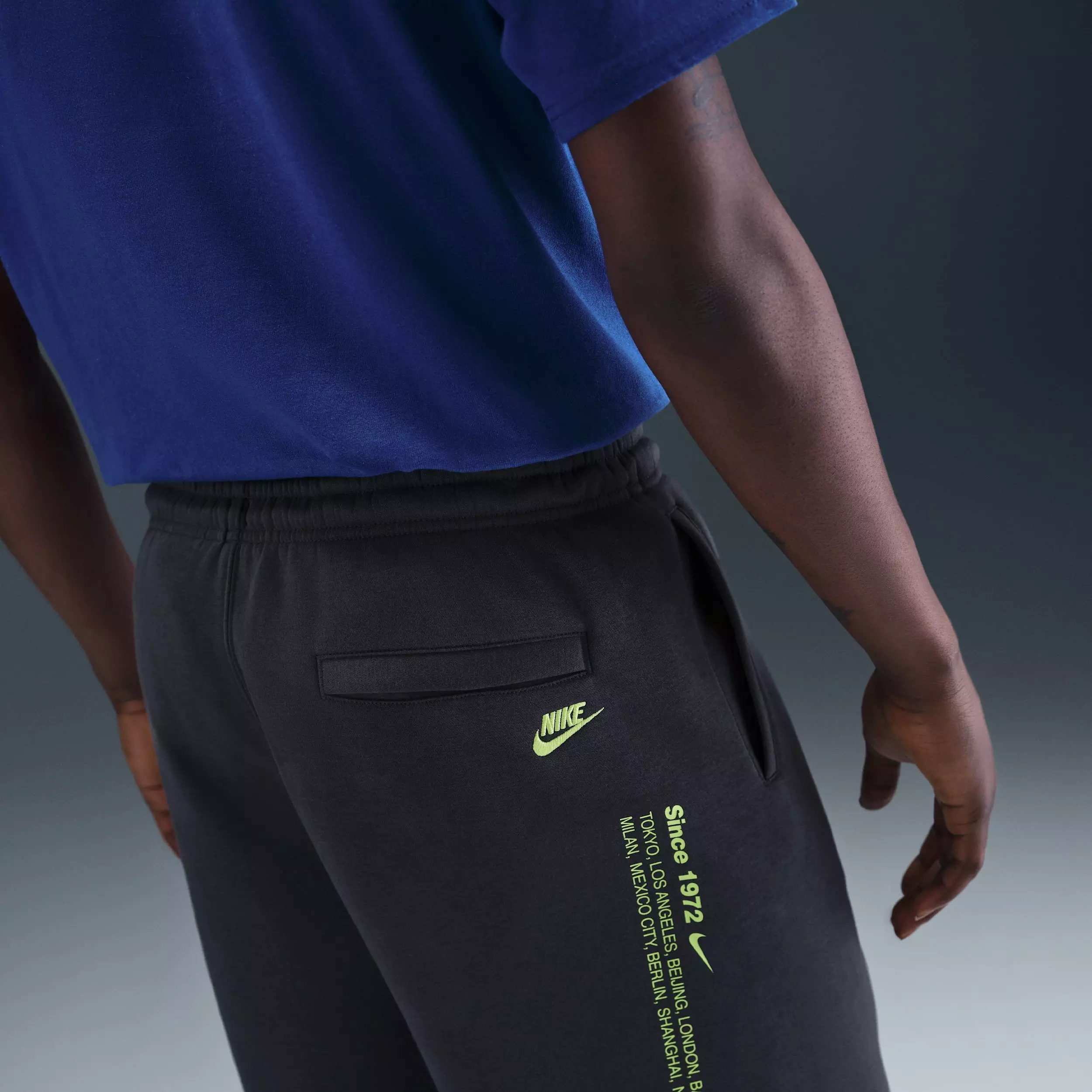 Nike Men's Sportswear Club BB Fleece Swoosh Sport Shorts - GREY