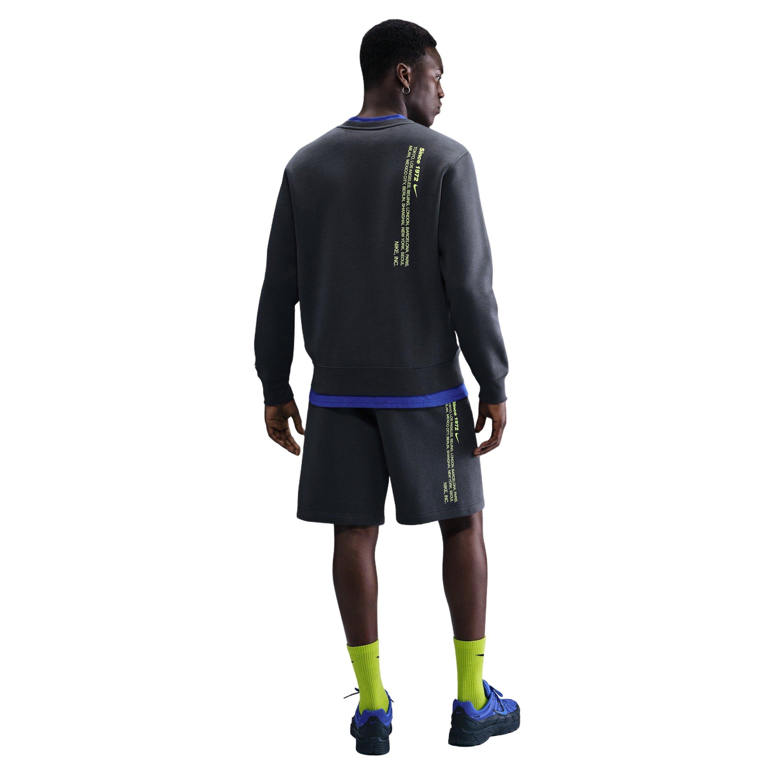 Nike Men's Sportswear Club BB Fleece Swoosh Sport Shorts - GREY Thumbnail View 2