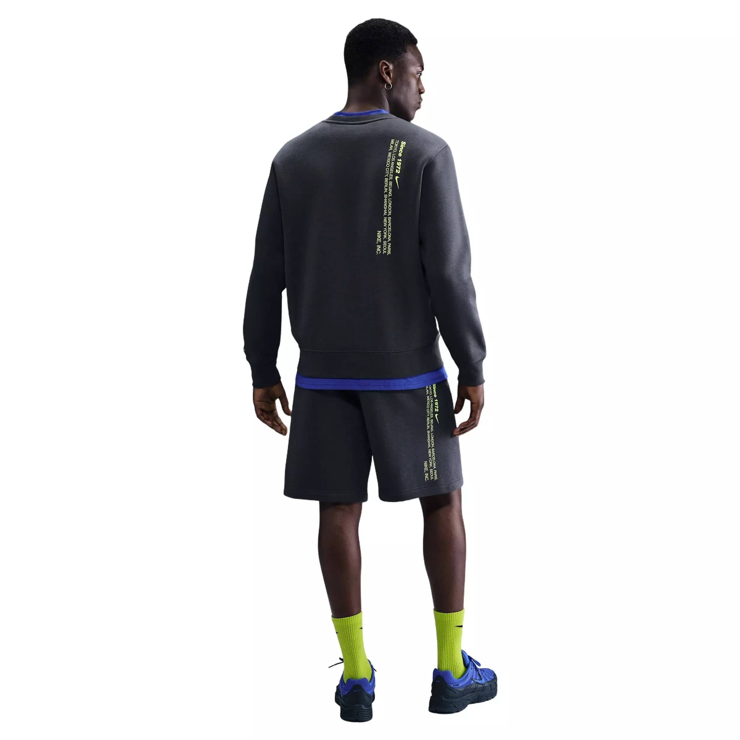 Nike Men's Sportswear Club BB Fleece Swoosh Sport Shorts - GREY