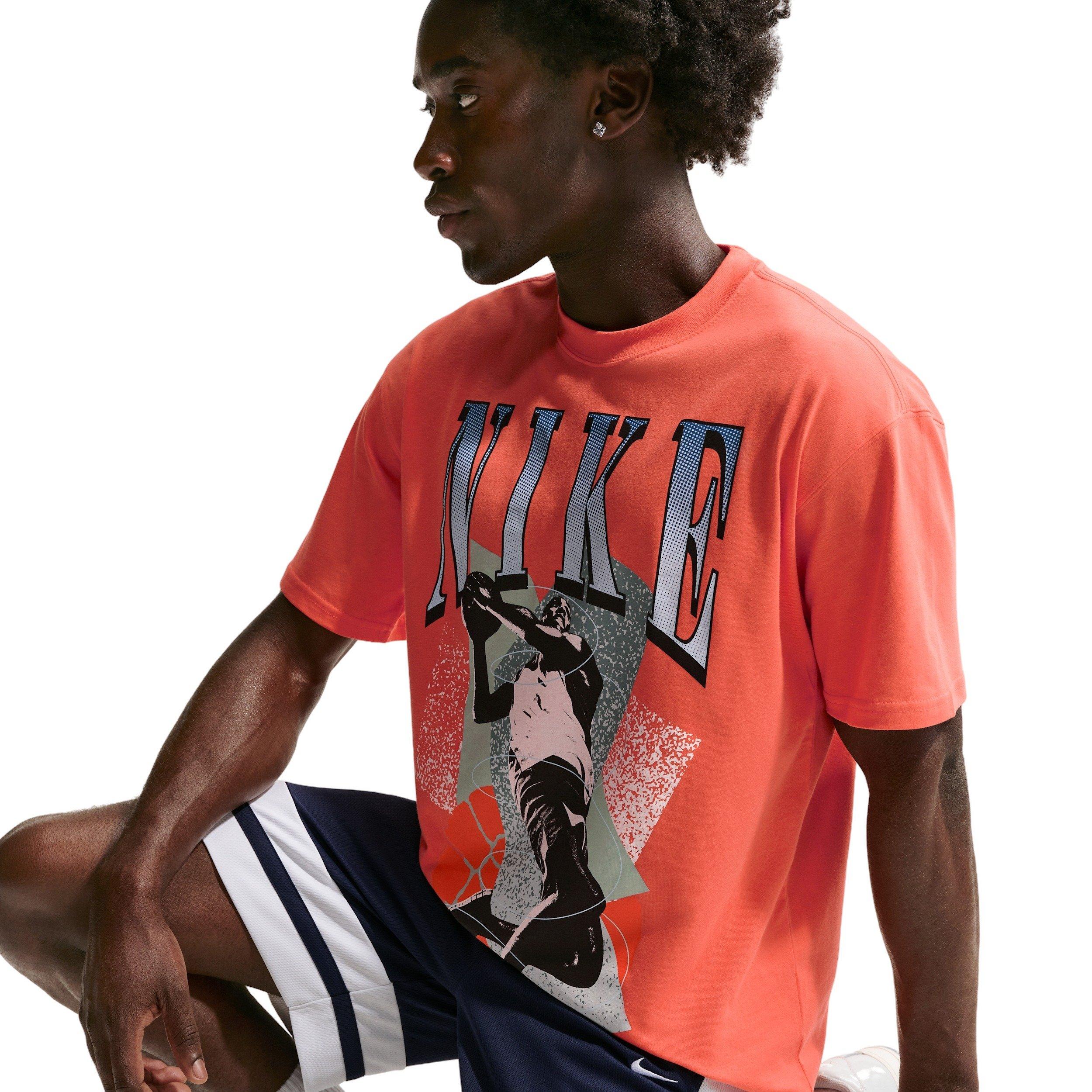 Nike Men's LSE OC Basketball T-Shirt - ORANGE Thumbnail View 3