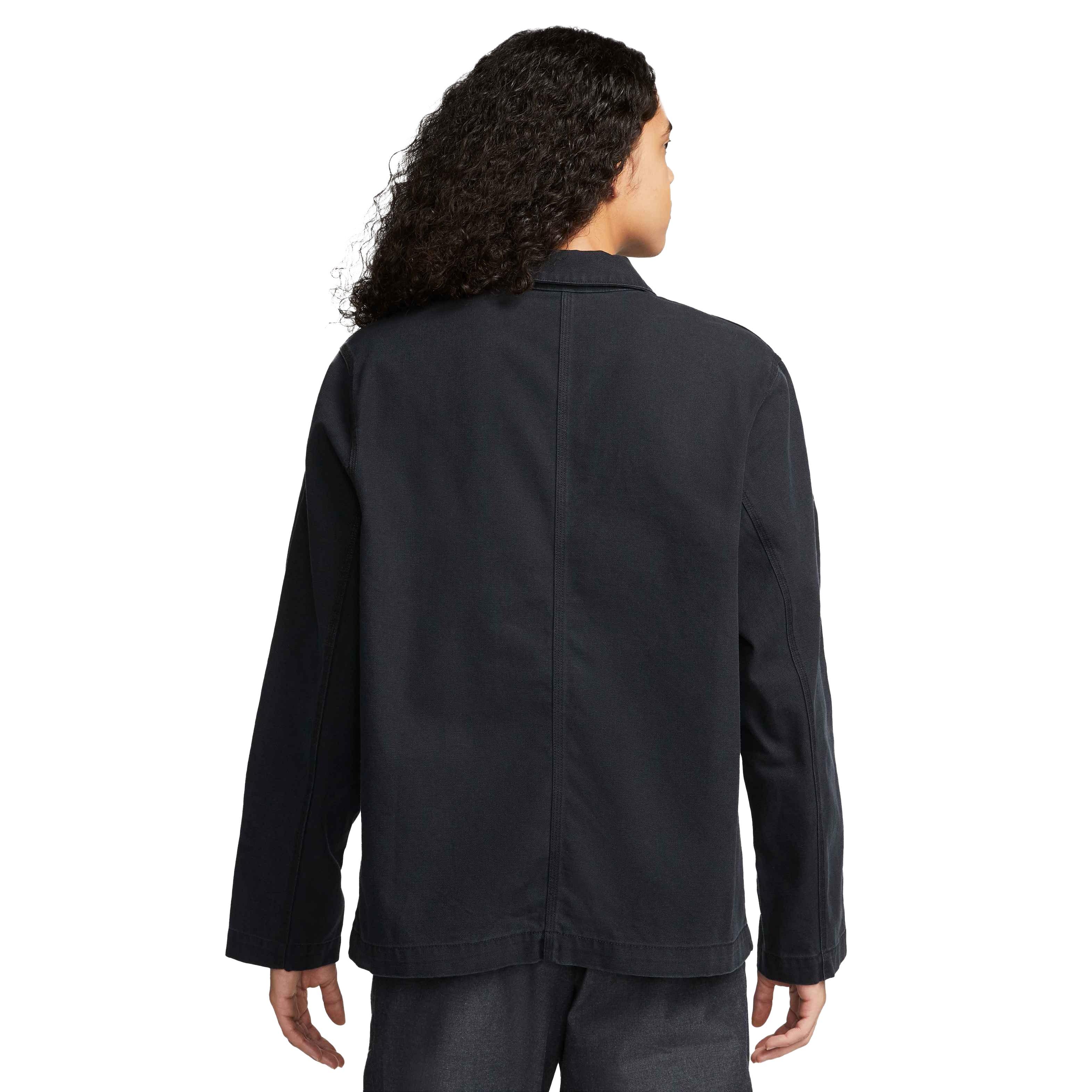 Nike Men's Nike Life Collection Unlined Chore Coat Jacket - BLACK Thumbnail View 2