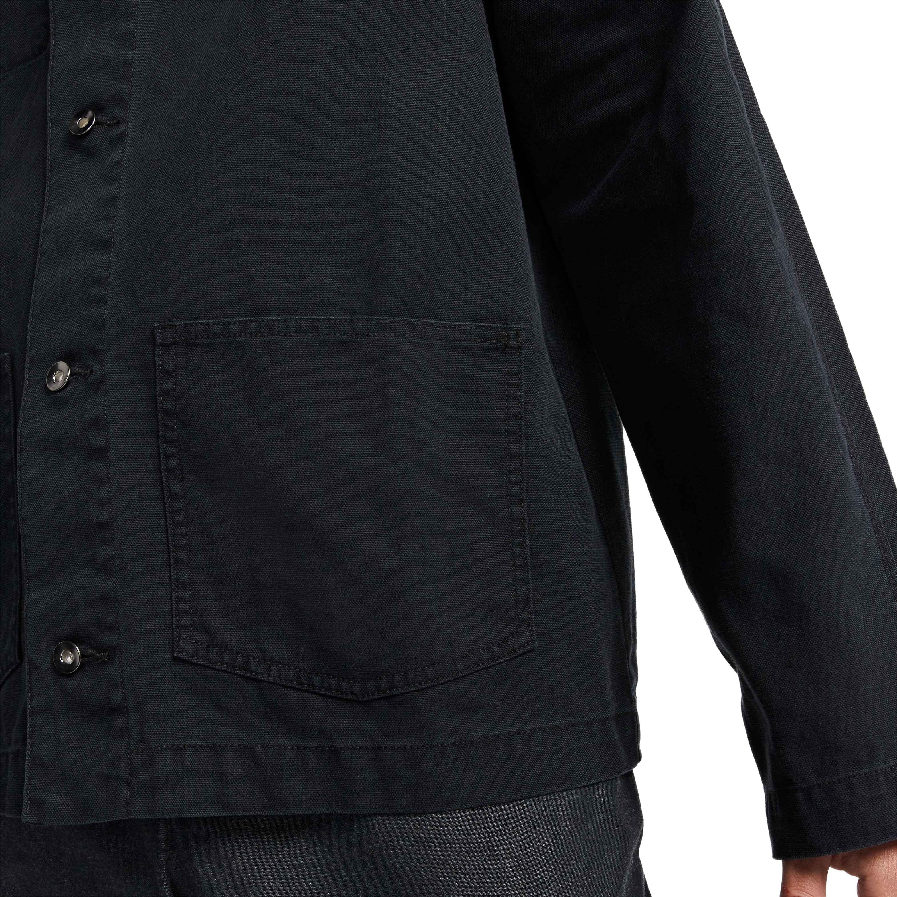 Nike Men's Nike Life Collection Unlined Chore Coat Jacket - BLACK Thumbnail View 4