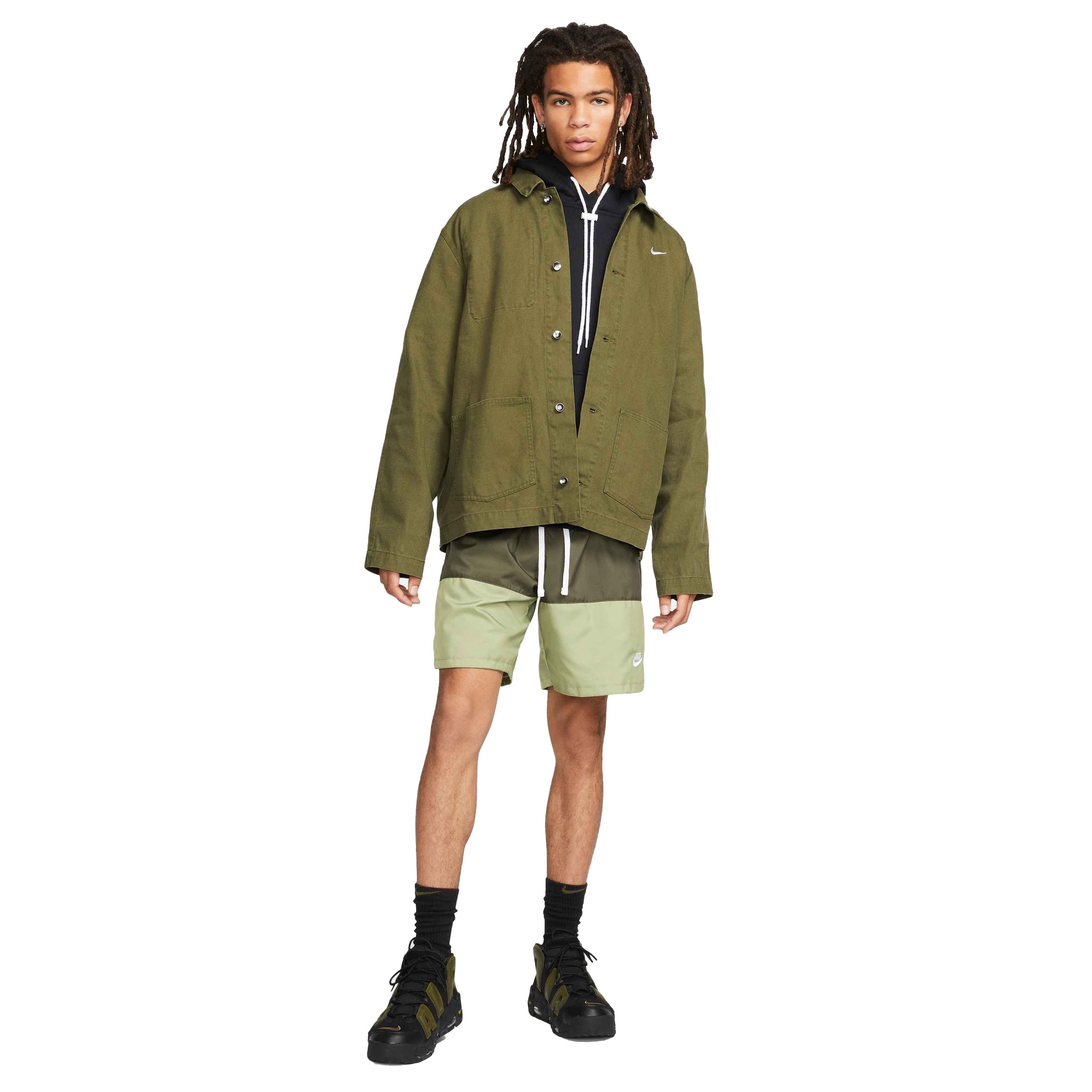 Nike Men's Nike Life Collection Unlined Chore Coat Jacket - GREEN Thumbnail View 5