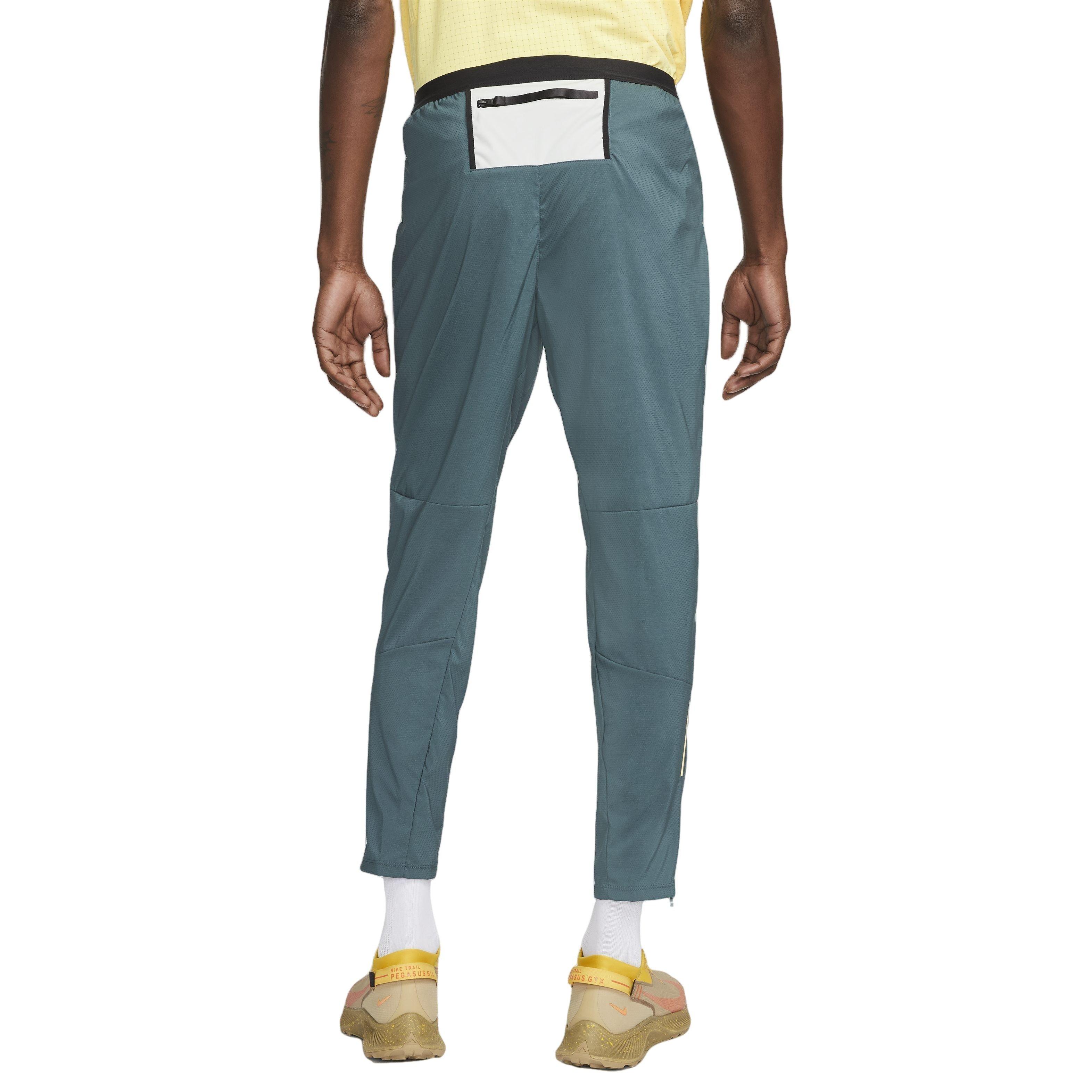 Nike Men's Dri-Fit Trail Phenom Elite Knit Running Pants-Faded Spruce - FADED SPRUCE Thumbnail View 2