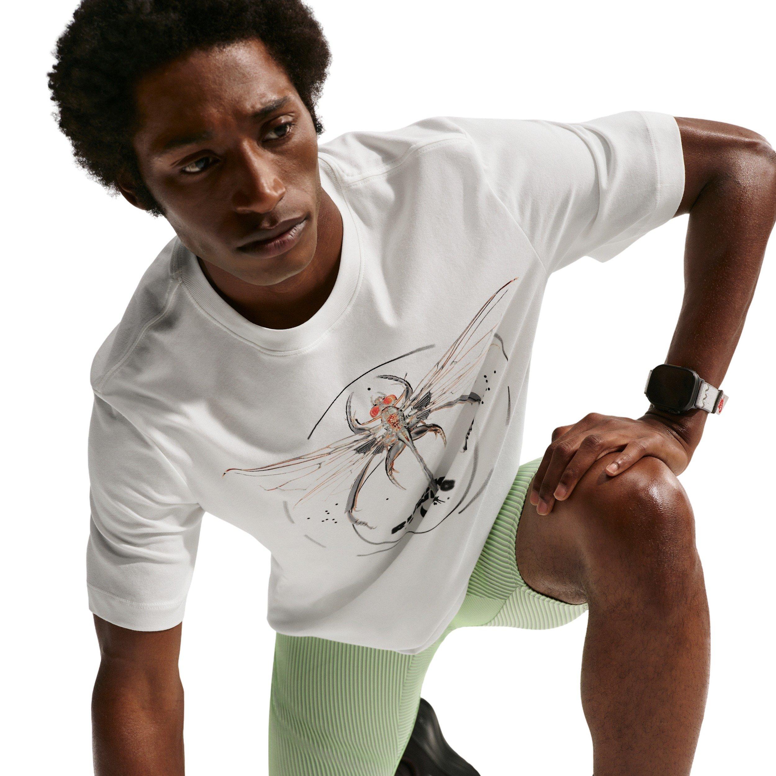 Nike Men's Dri-FIT Standard IYKYK Running T-Shirt - WHITE Thumbnail View 3