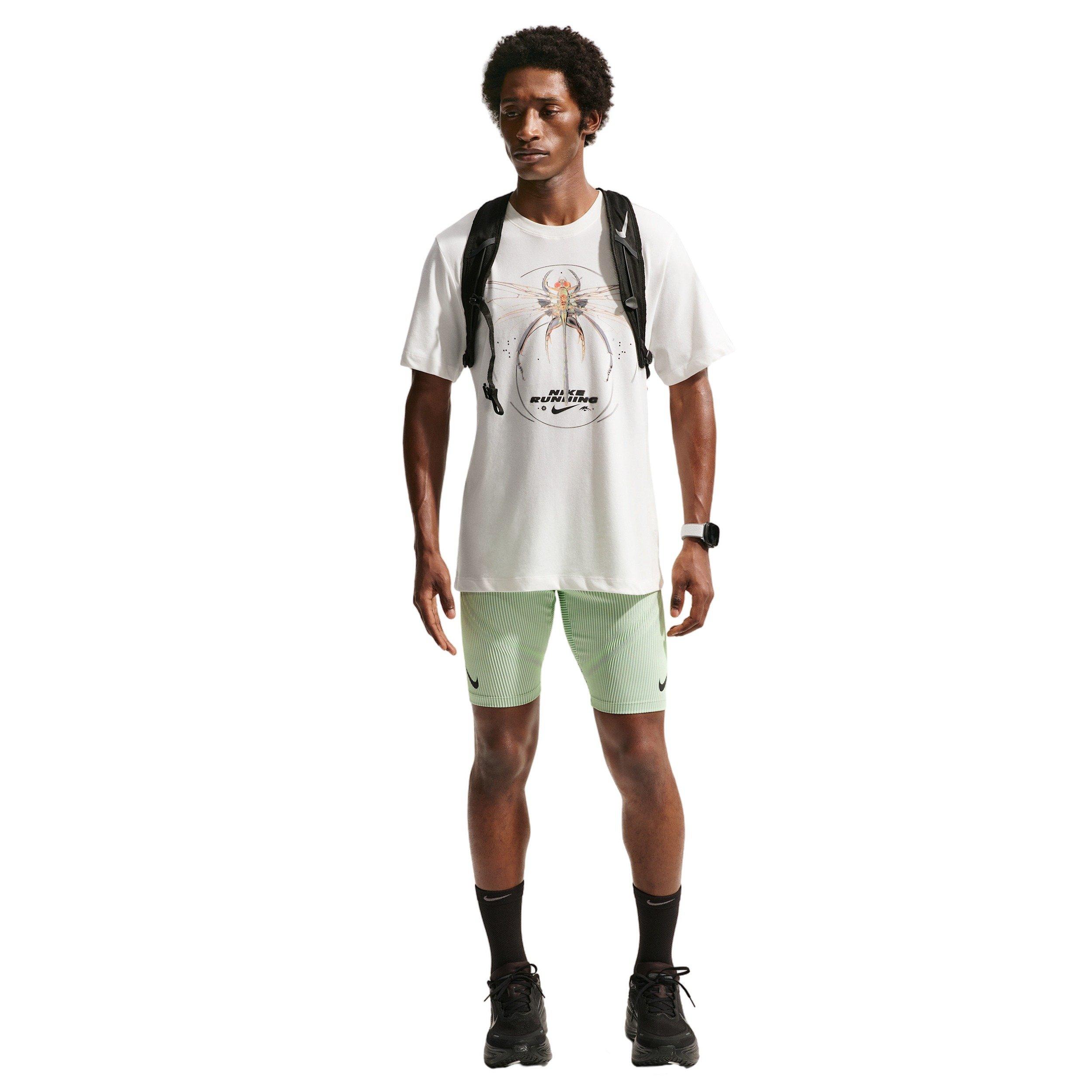 Nike Men's Dri-FIT Standard IYKYK Running T-Shirt - WHITE Thumbnail View 4
