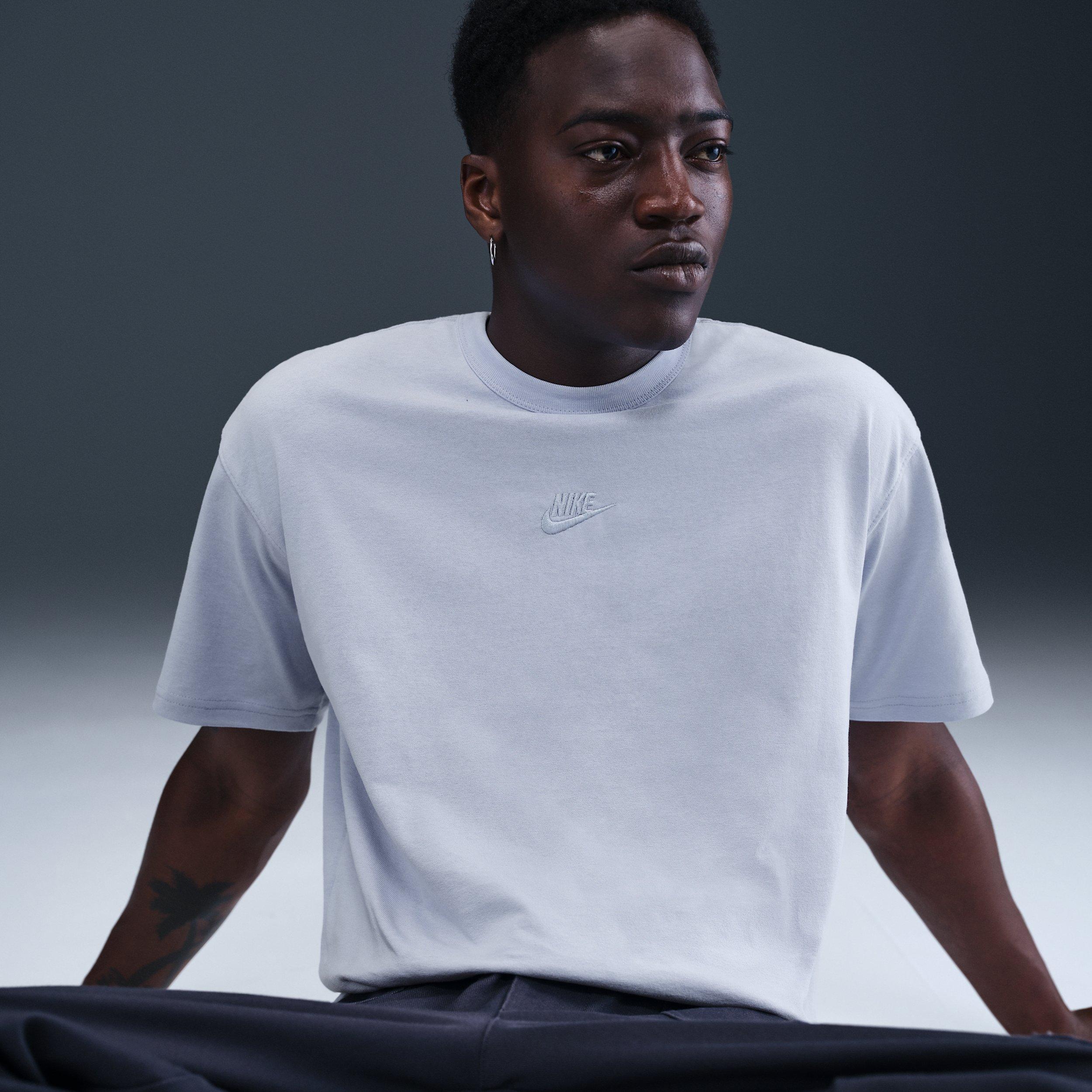 Nike Men's Sportswear Premium Essentials Loose Fit T-Shirt - GREY Thumbnail View 3