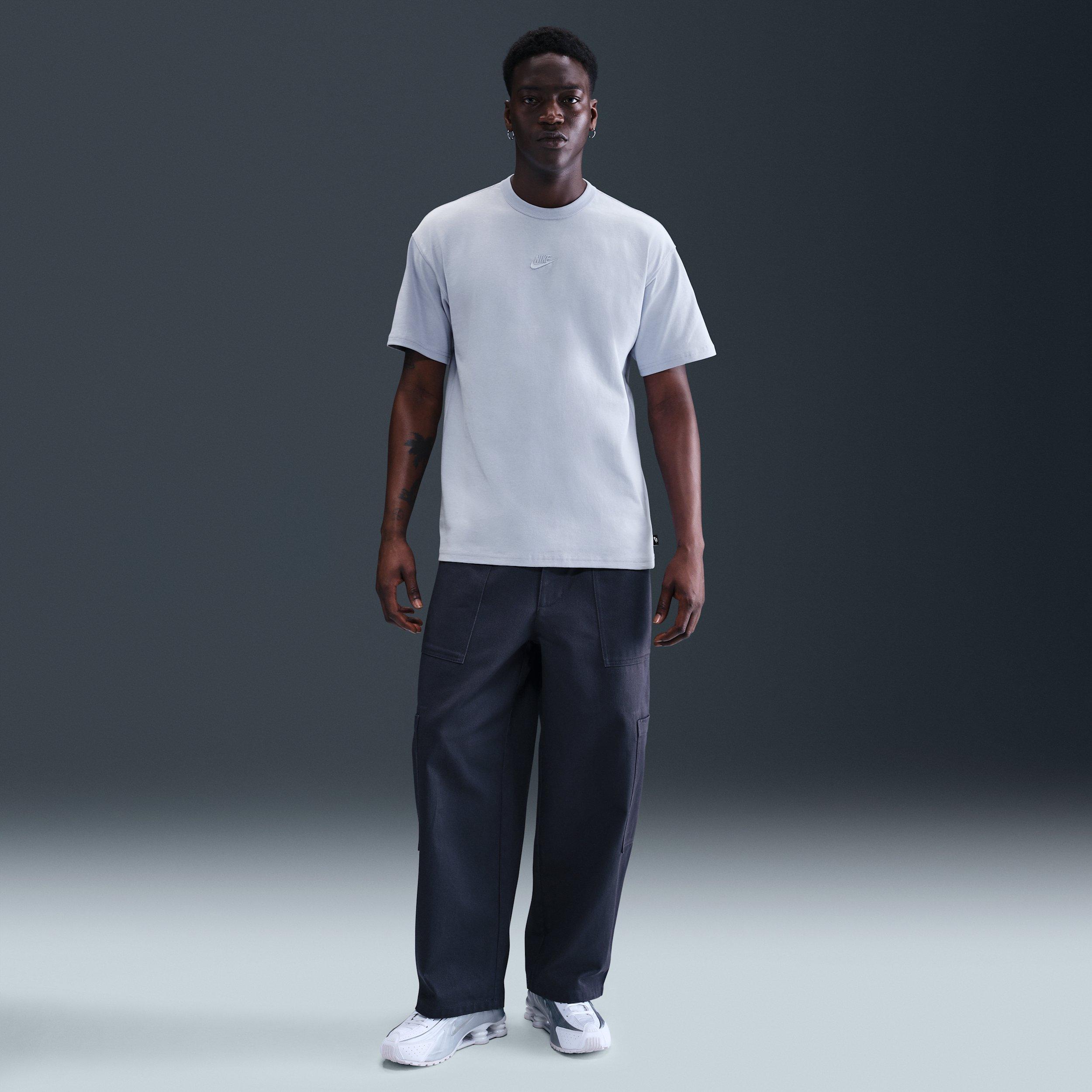 Nike Men's Sportswear Premium Essentials Loose Fit T-Shirt - GREY Thumbnail View 4