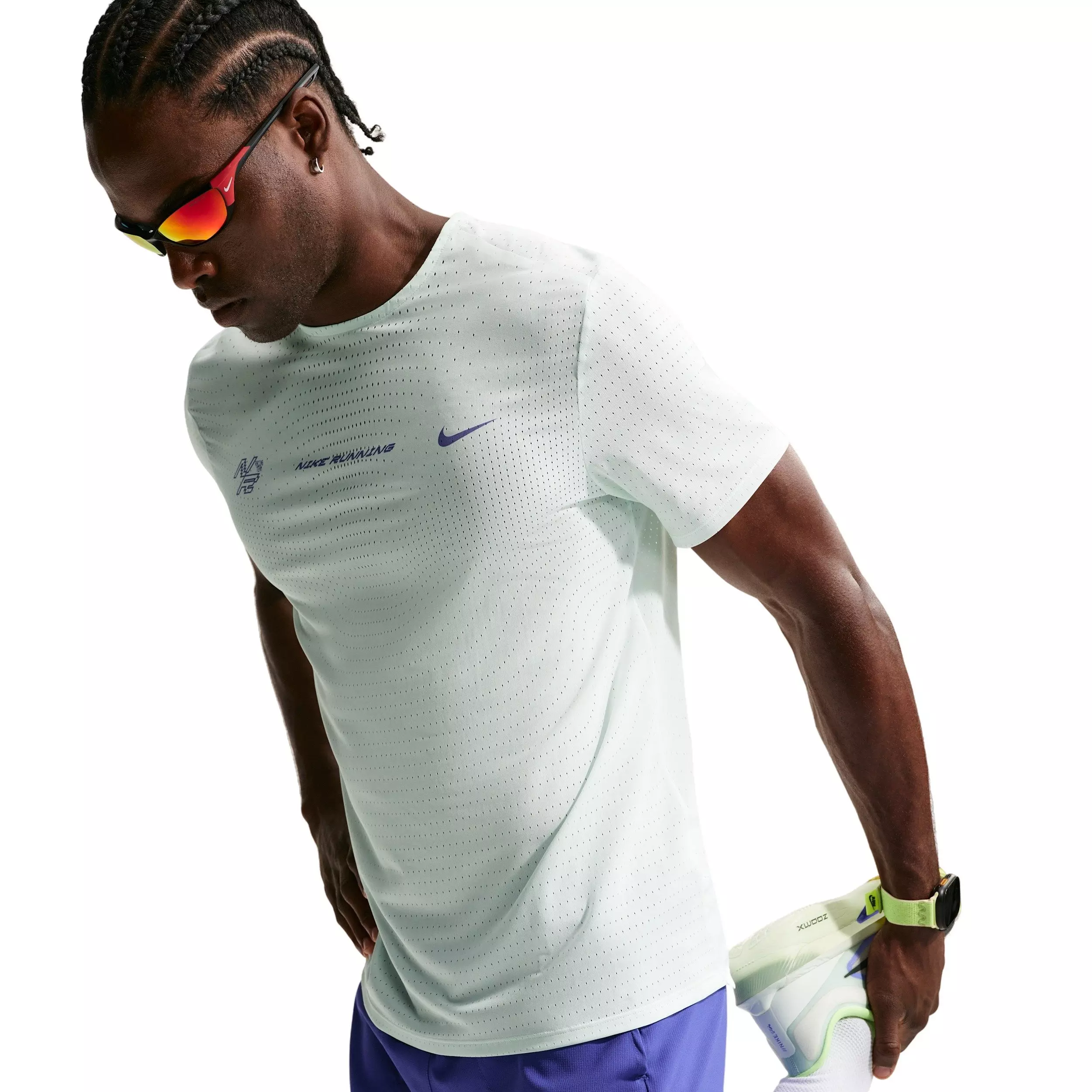 Nike Men's AeroSwift Dri-FIT ADV Short-Sleeve Running Top - Green - GREEN