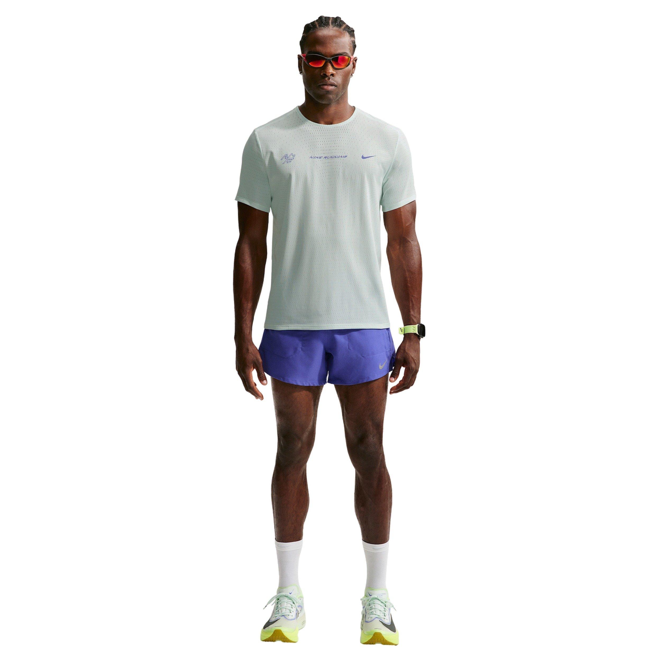 Nike Men's AeroSwift Dri-FIT ADV Short-Sleeve Running Top - Green - GREEN Thumbnail View 4