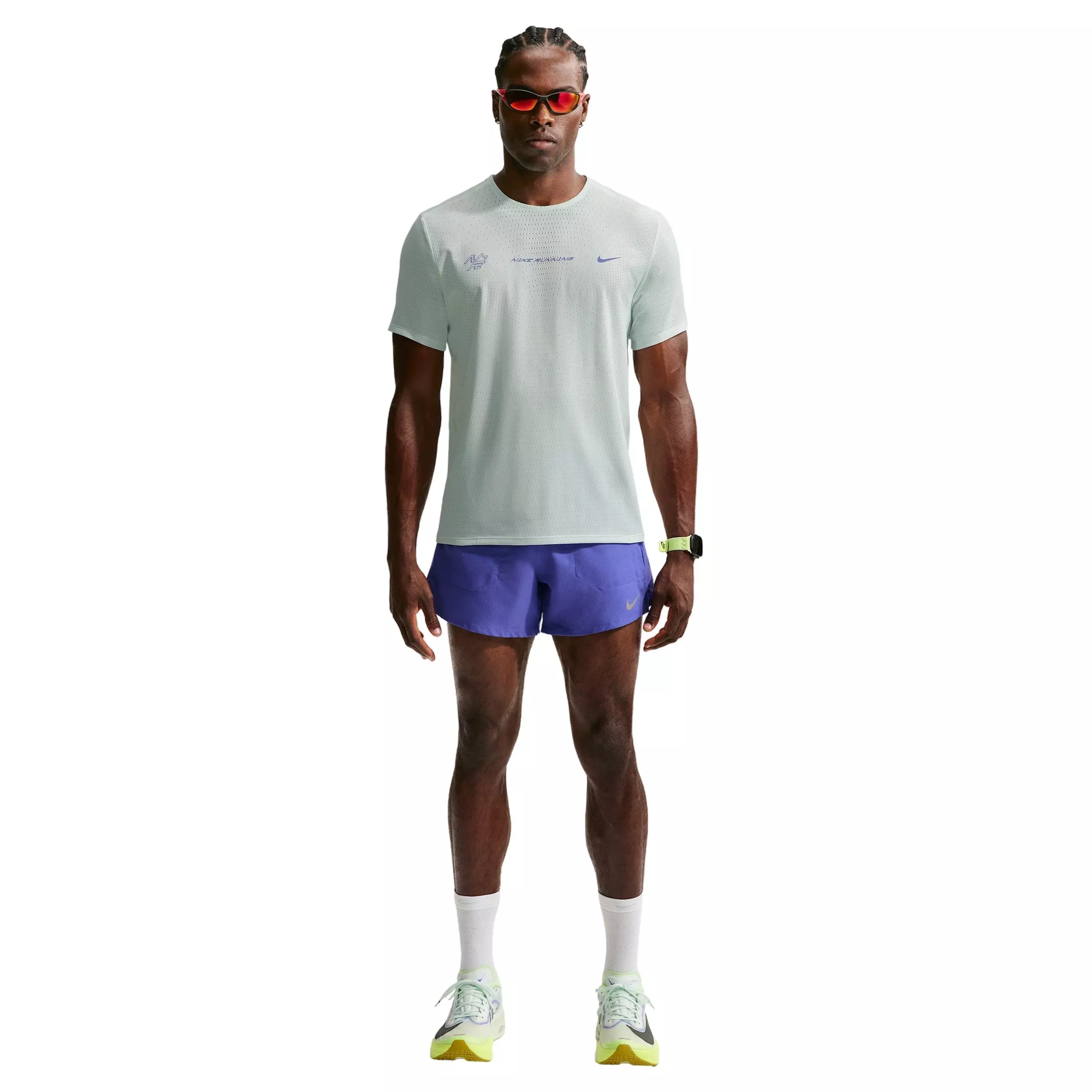 Nike Men's AeroSwift Dri-FIT ADV Short-Sleeve Running Top - Green - GREEN