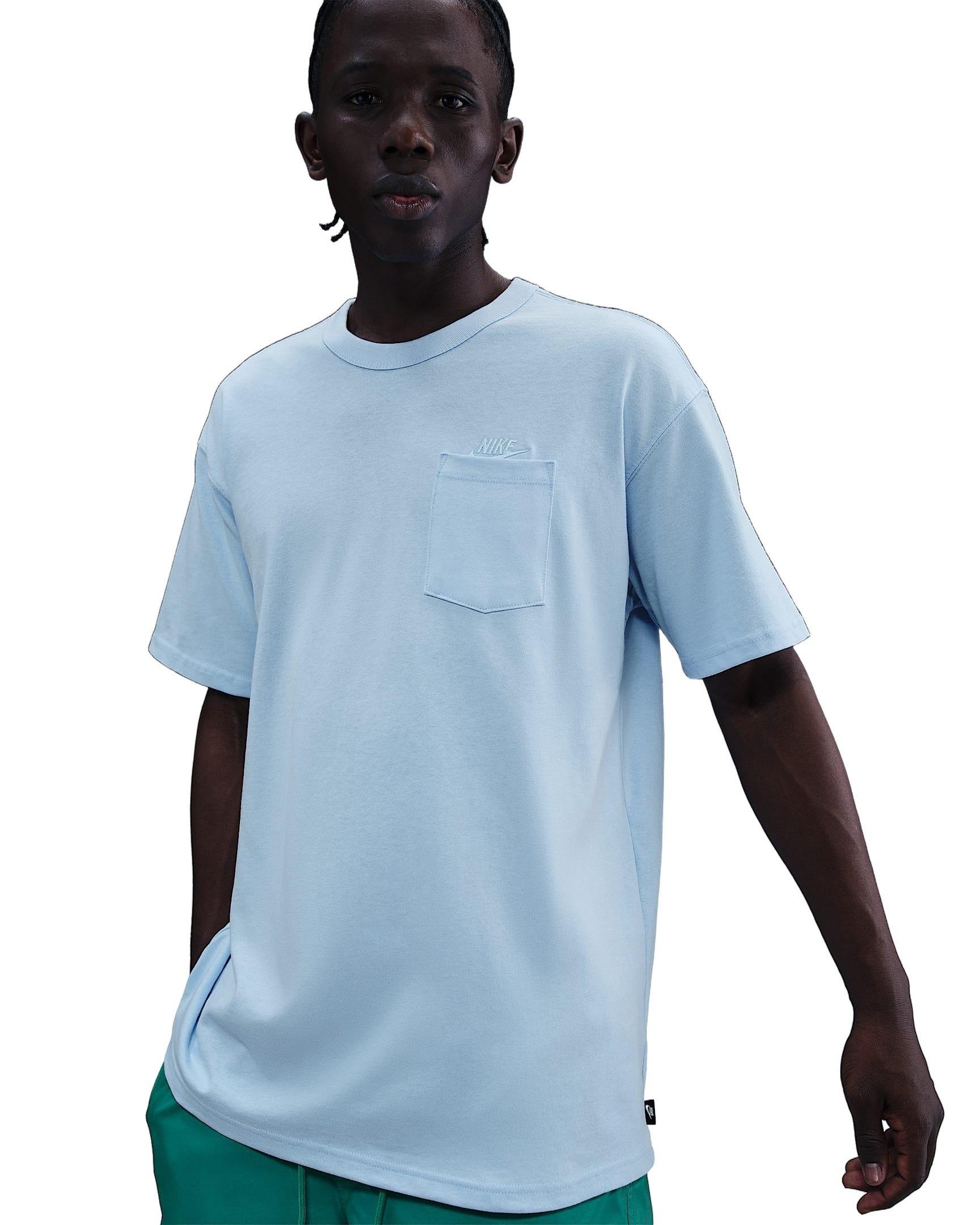 Nike Men's Sportswear Premium Essentials Pocket T-Shirt -Blue - BLUE Thumbnail View 1