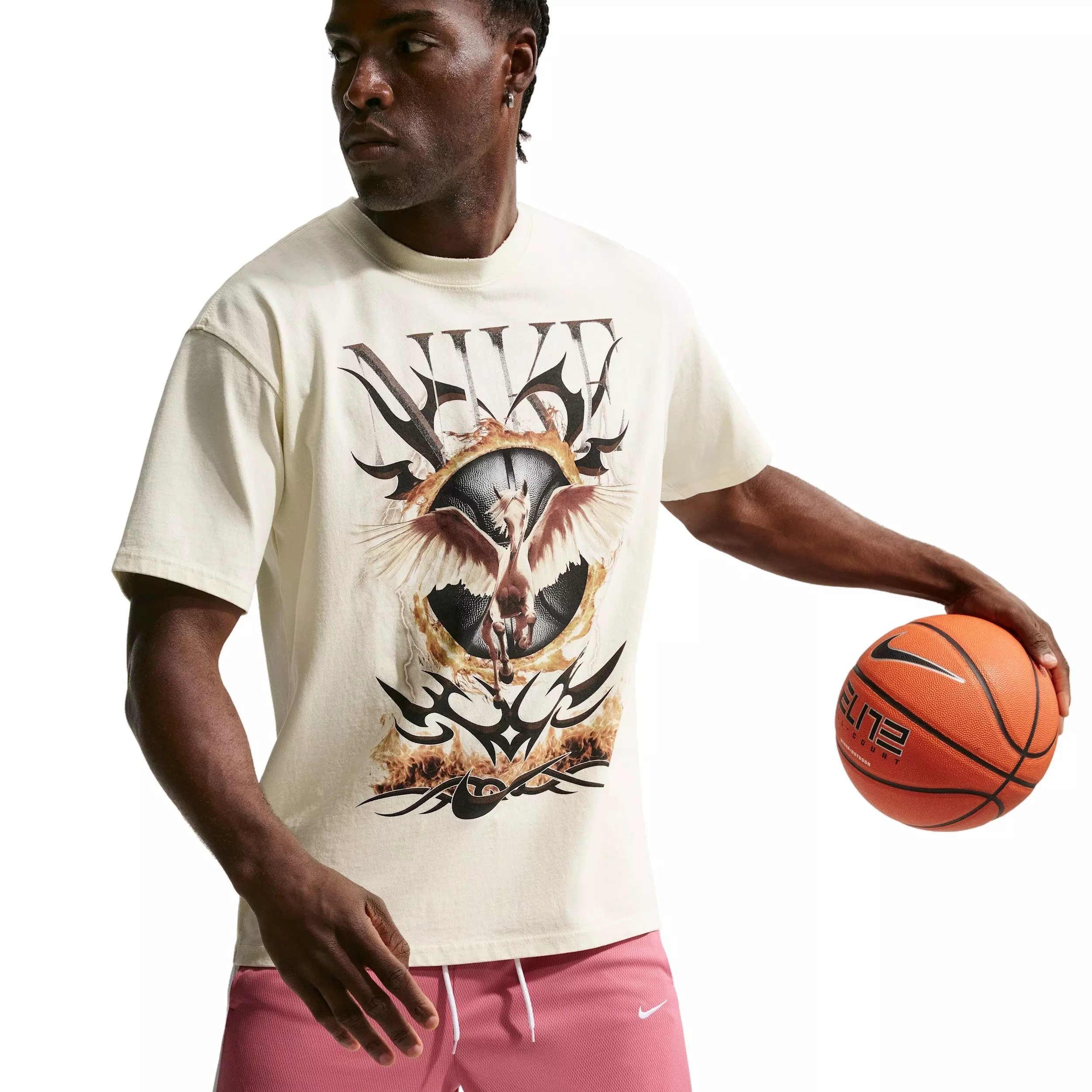 Nike Men's M90 OC Loose F1 Basketball T-Shirt - WHITE