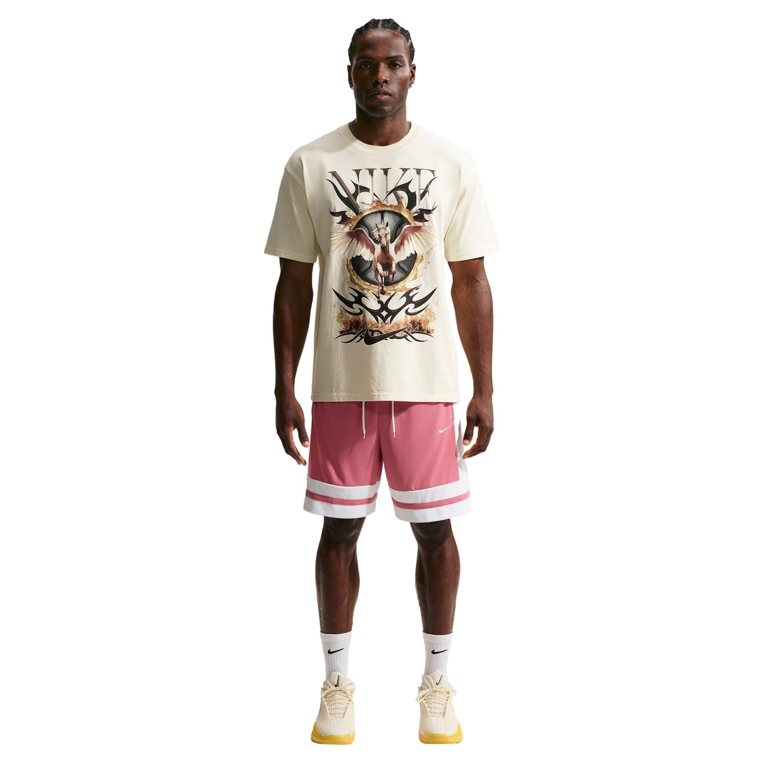 Nike Men's M90 OC Loose F1 Basketball T-Shirt - WHITE Thumbnail View 4