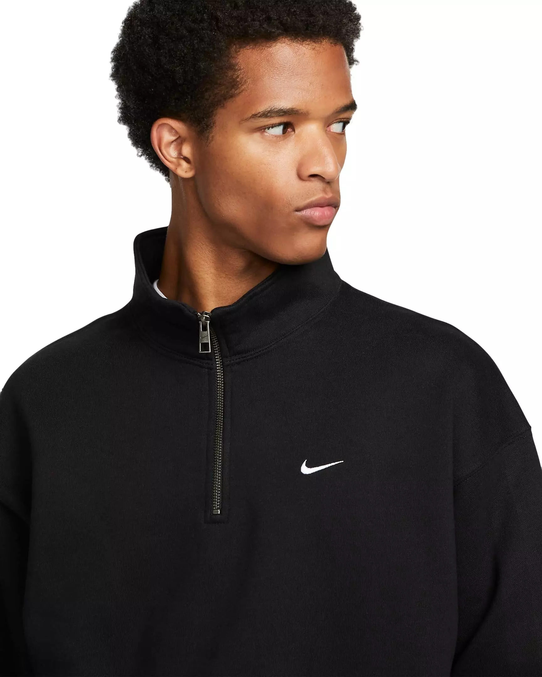 Nike Men's Solo Swoosh 1/4-Zip Top - BLACK