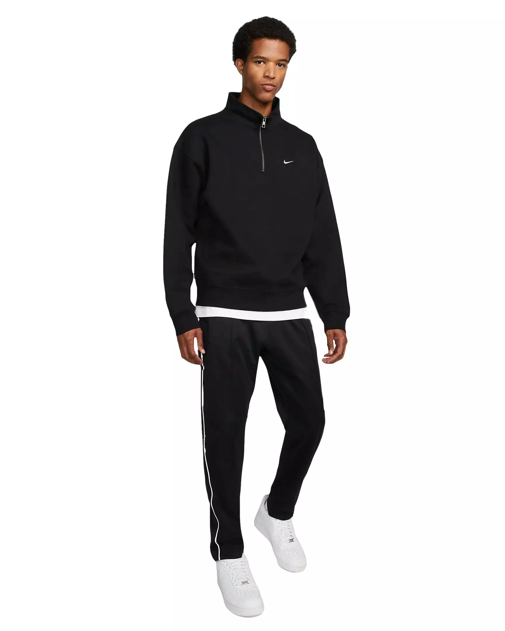 Nike Men's Solo Swoosh 1/4-Zip Top - BLACK