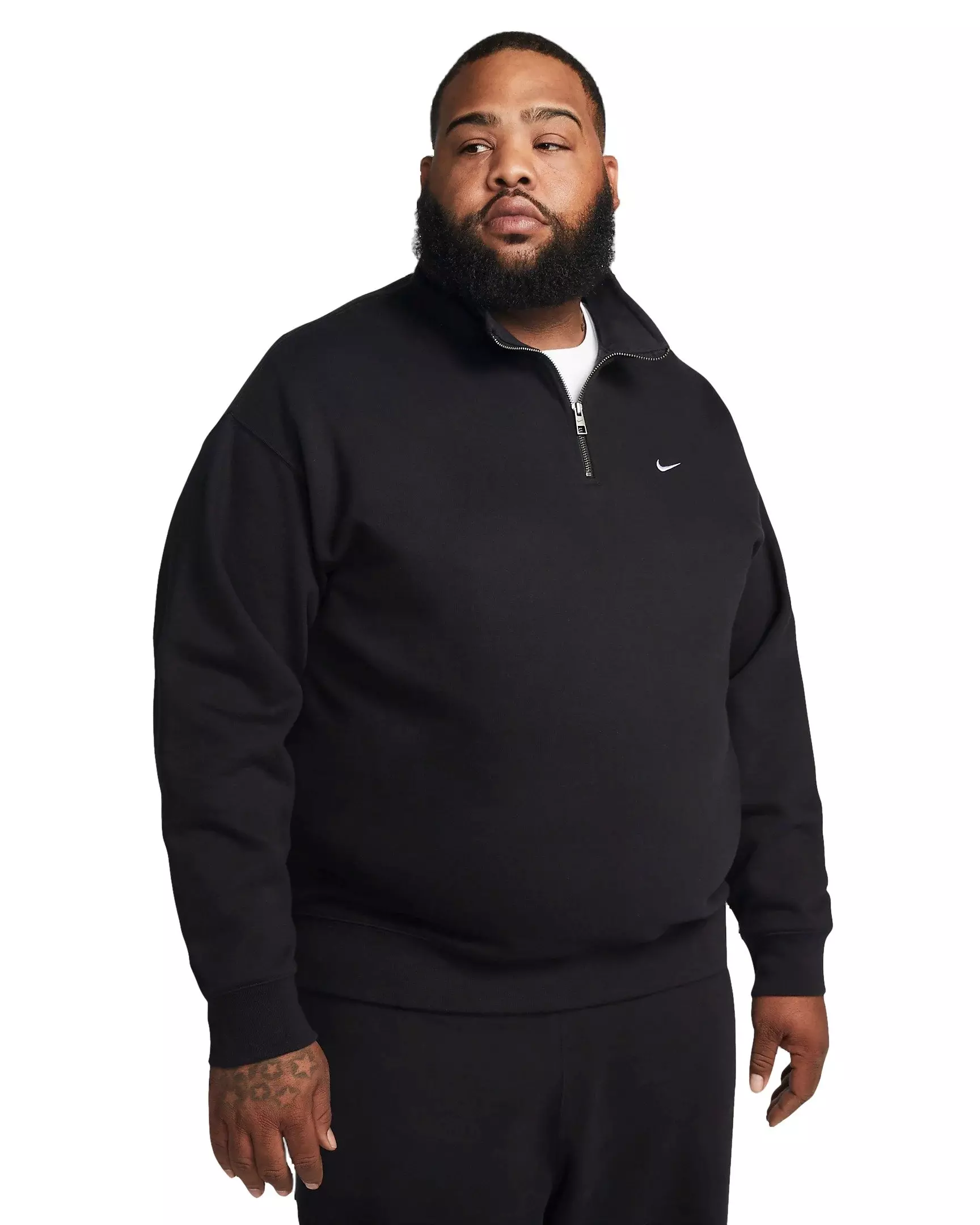 Nike Men's Solo Swoosh 1/4-Zip Top - BLACK