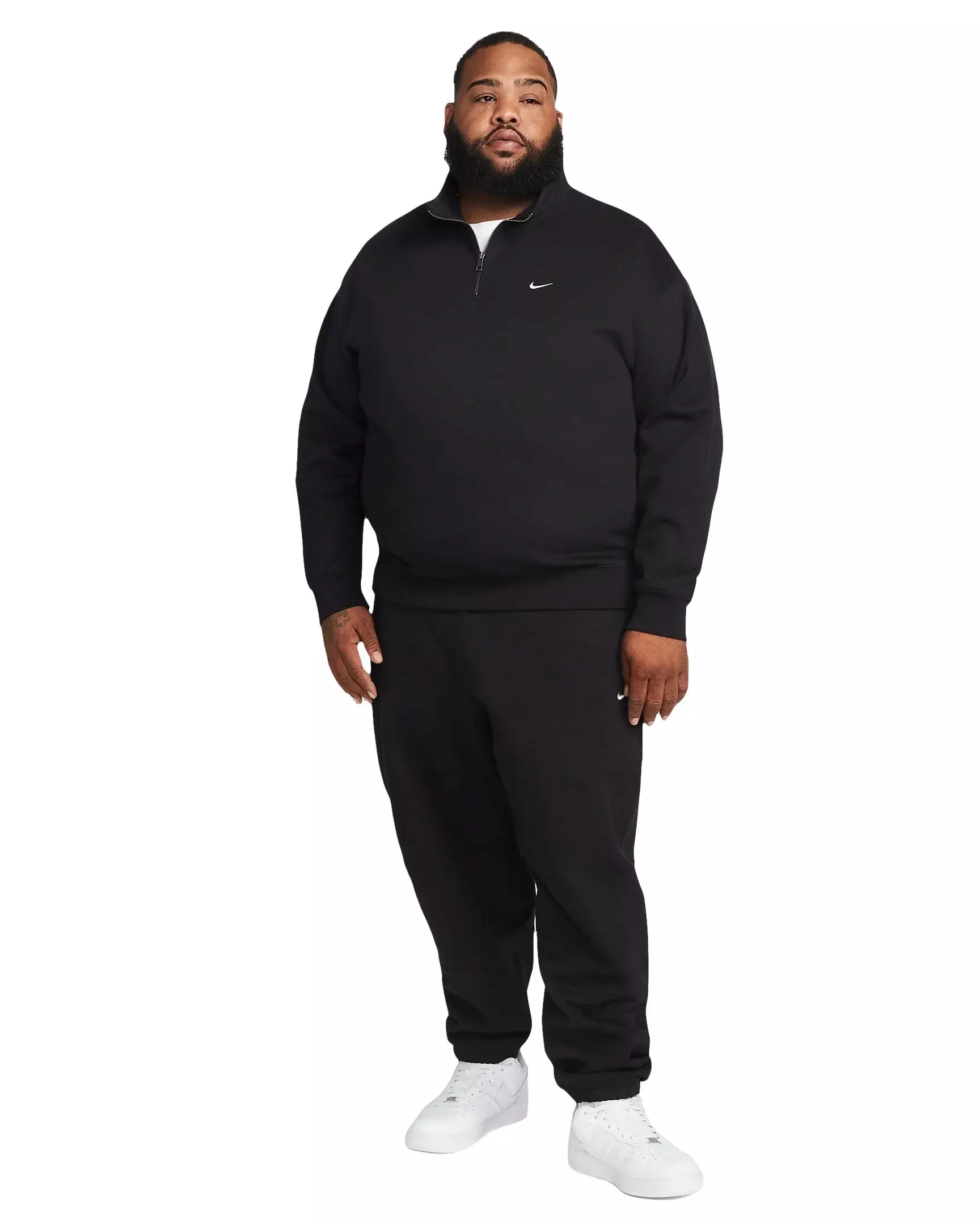 Nike Men's Solo Swoosh 1/4-Zip Top - BLACK