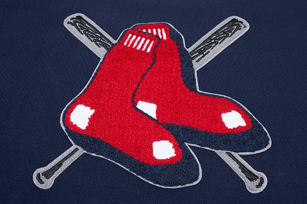Pro Standard Women's MLB Boston Red Sox Mashup Rib Fleece Crewneck -Navy/Red - NAVY/RED Thumbnail View 5