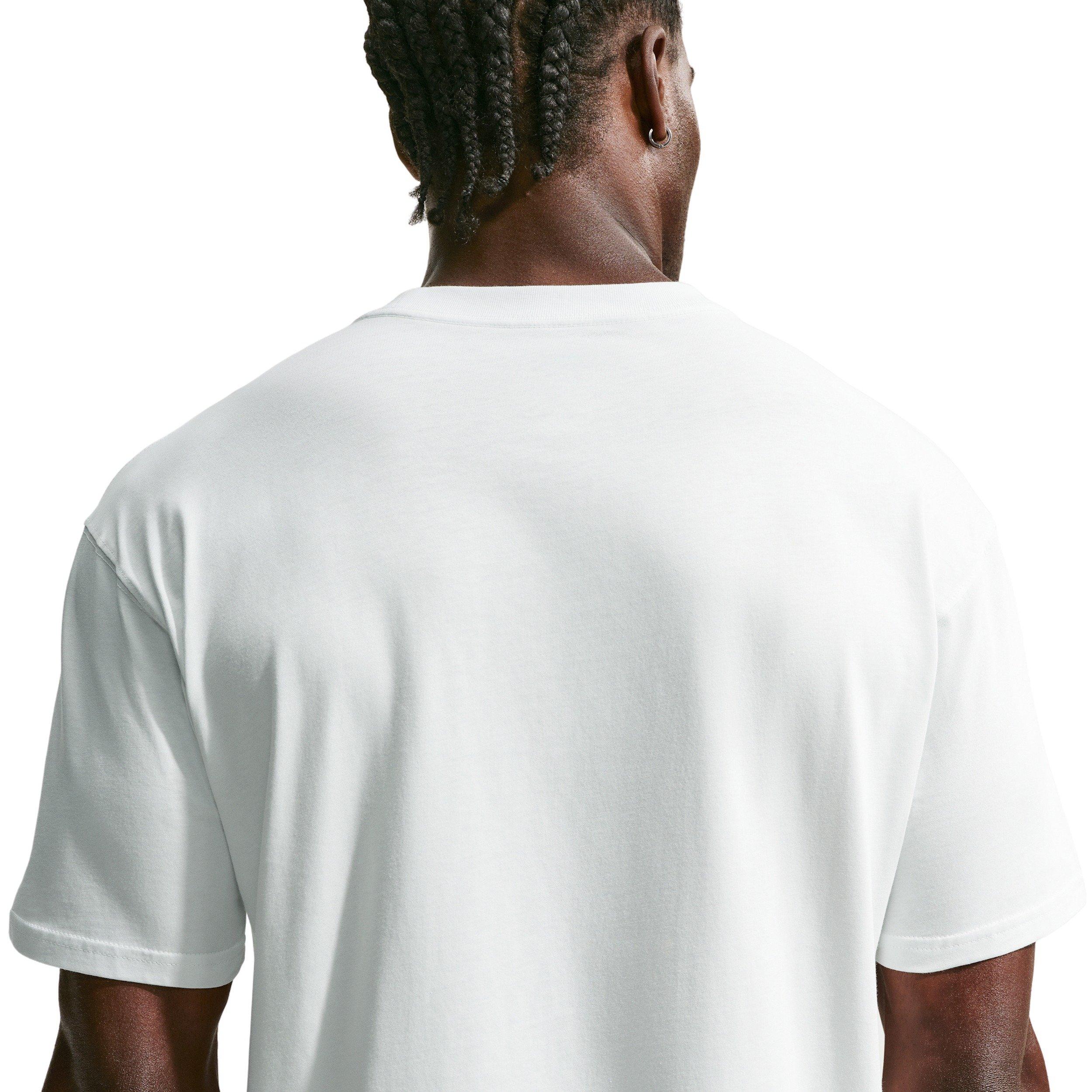 Nike Men's M90 OC2 Loose Basketball T-Shirt - White - WHITE Thumbnail View 2