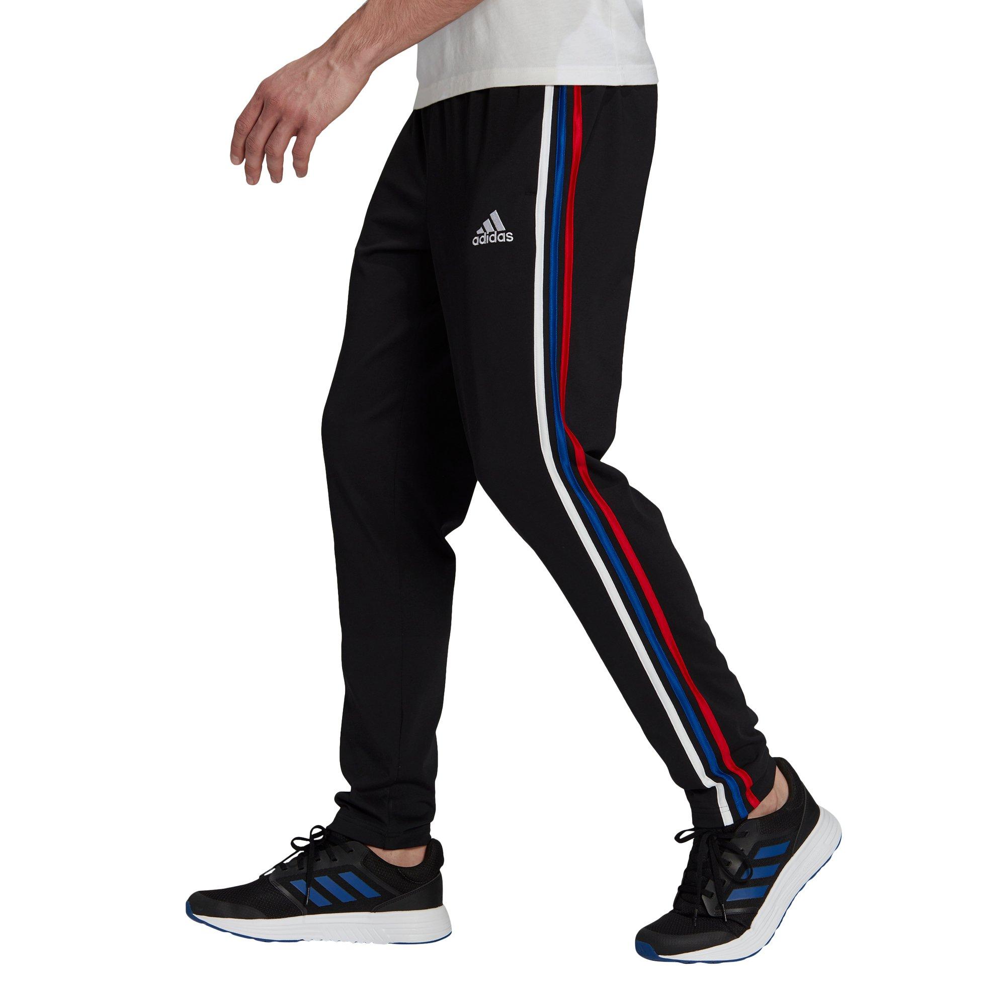 adidas Men's Essentials Single Jersey Tapered Open Hem 3-Stripes ... adidas Men's Essentials Single Jersey Tapered Open Hem 3-Stripes ...