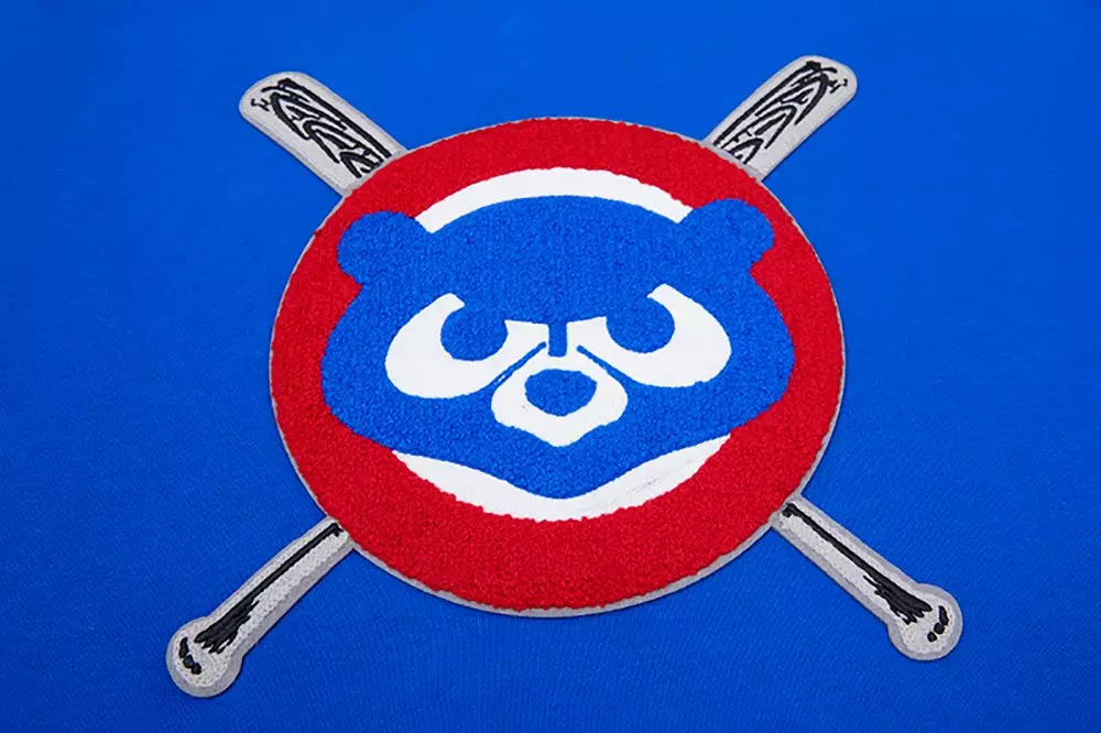 Pro Standard Women's MLB Chicago Cubs Mashup Rib Fleece Crewneck -Royal/Red - ROYAL/RED