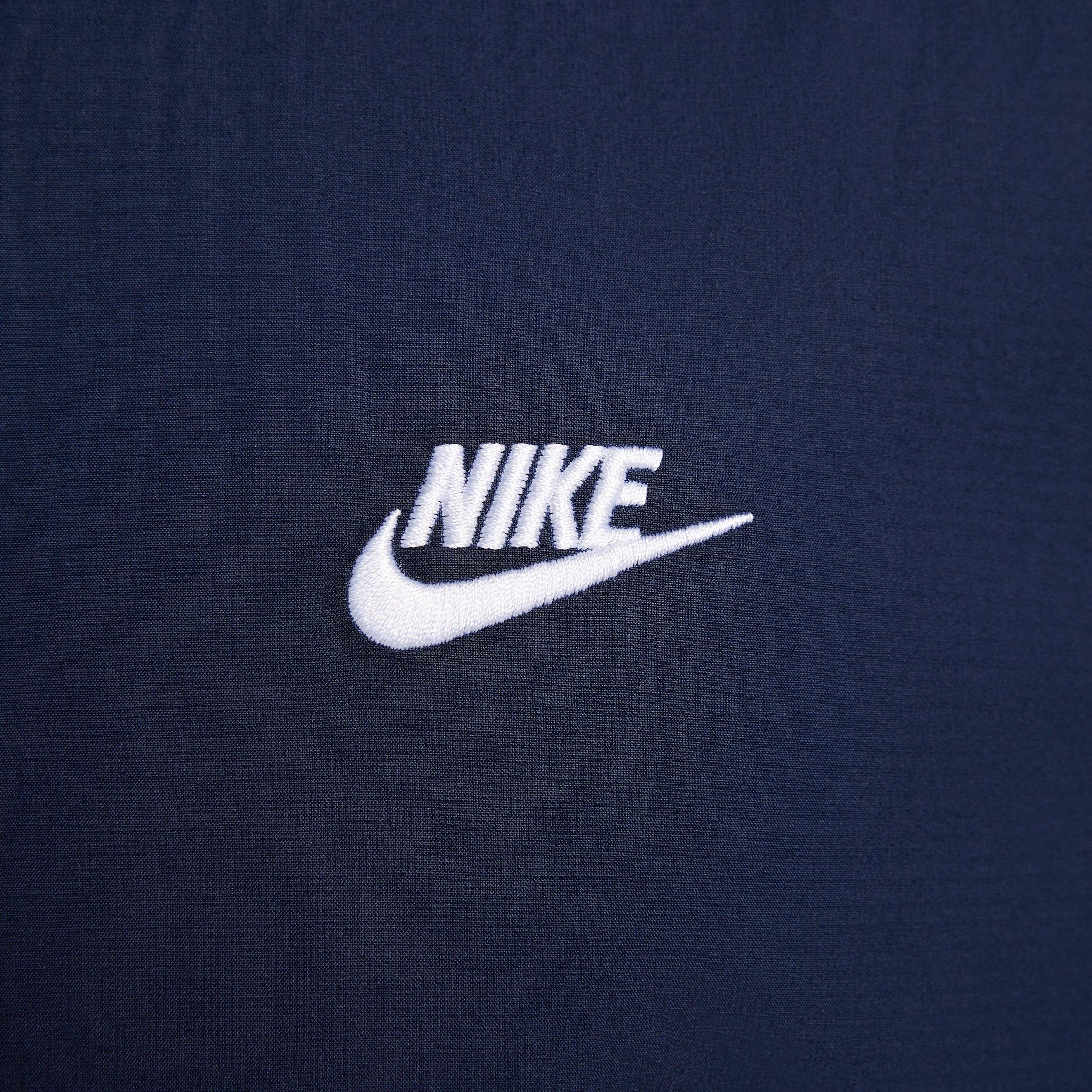 Nike Men's Club Short-Sleeve Button-Down Shirt - BLUE Thumbnail View 4
