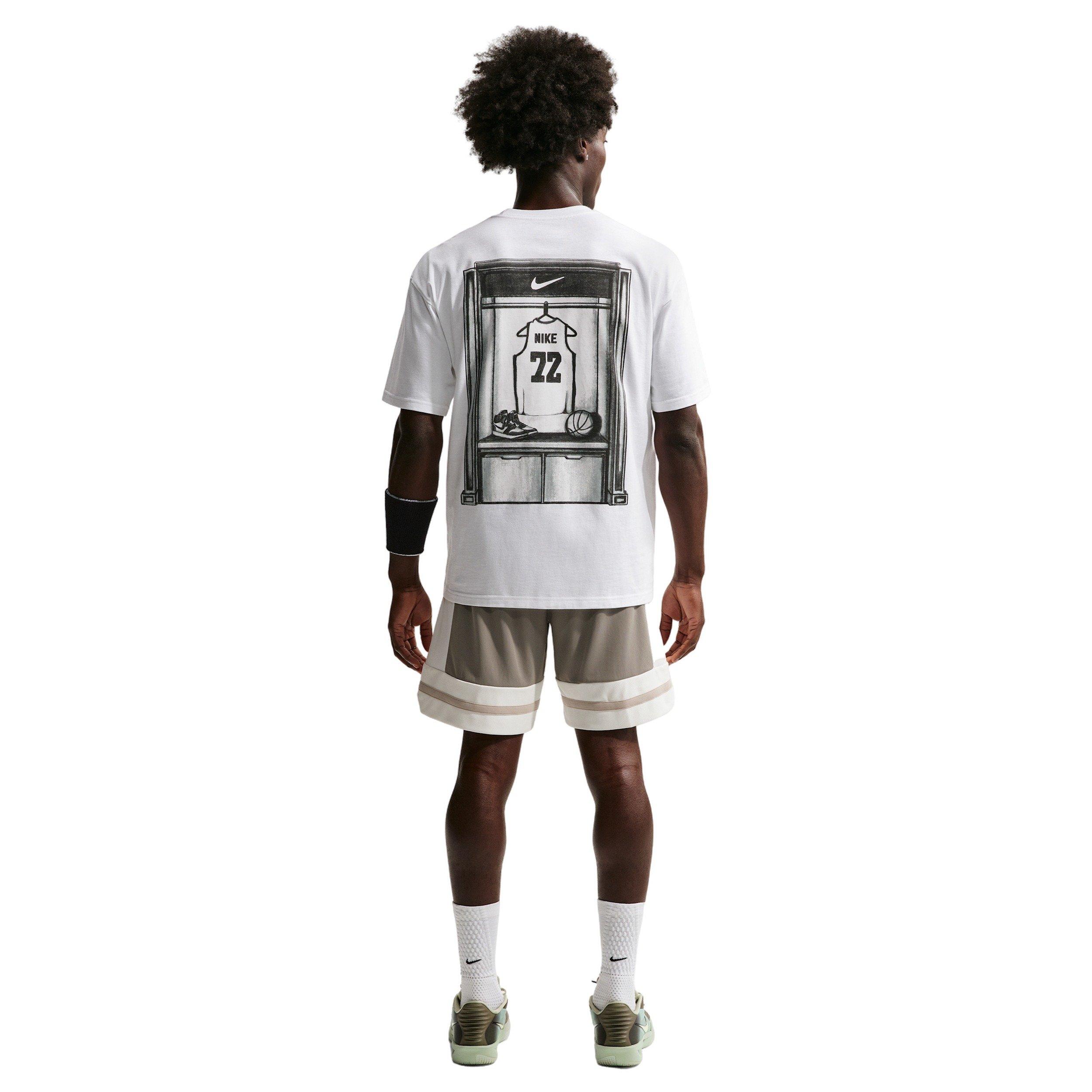 Nike Men's LSE OC Locker Basketball T-Shirt - WHITE Thumbnail View 5