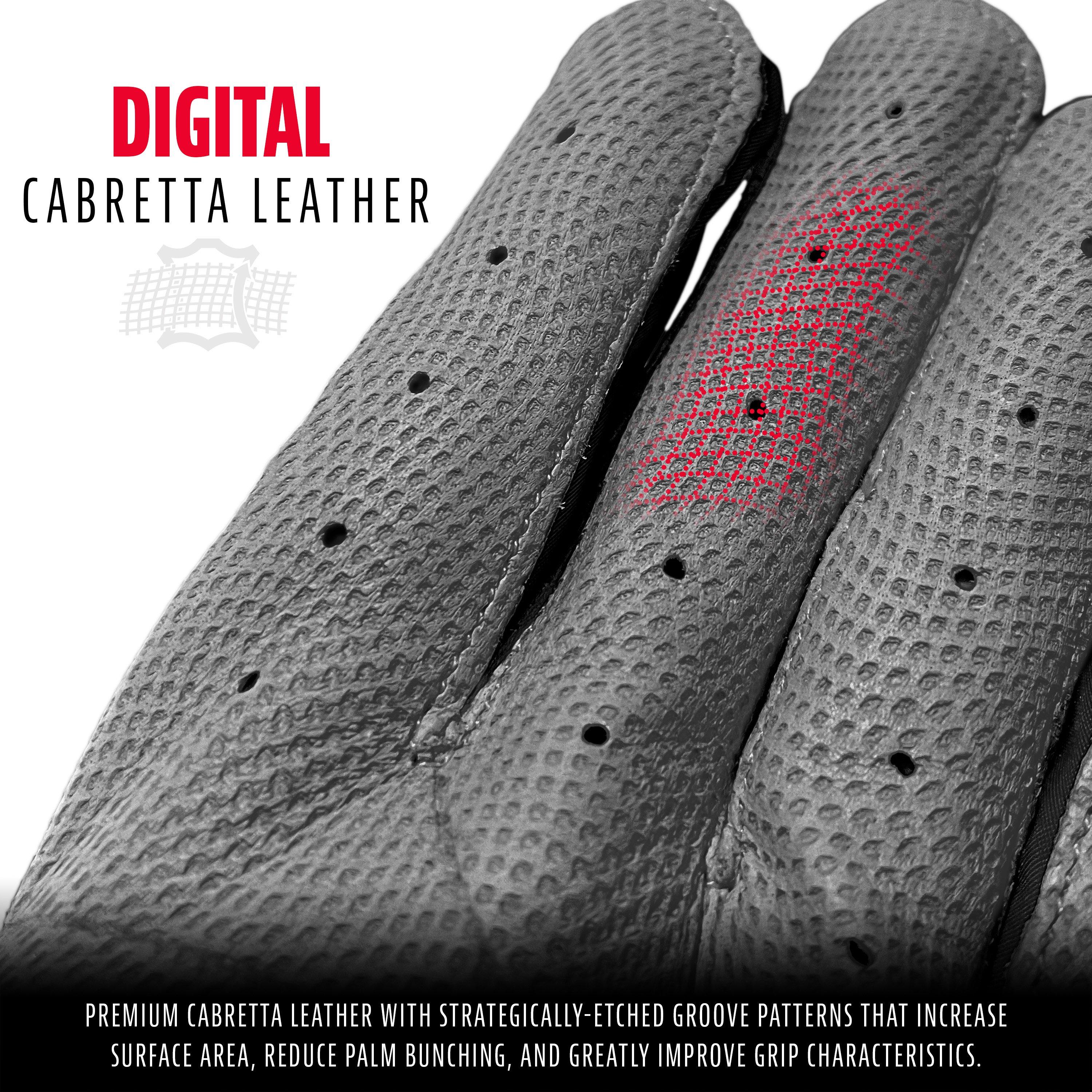 Franklin Sports Adult All Weather Pro Batting Gloves - BLACK Thumbnail View 4