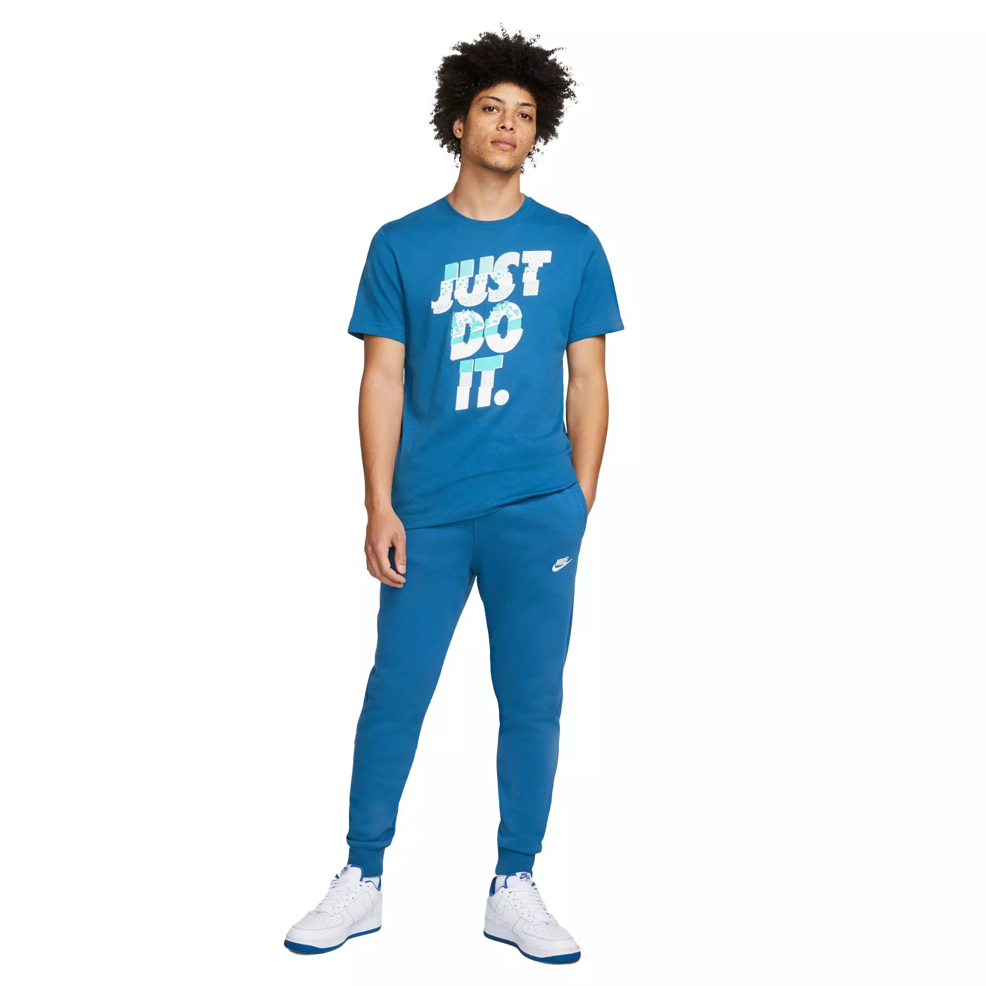 Nike Men's Sportswear Club Brushed Back Joggers - BLUE