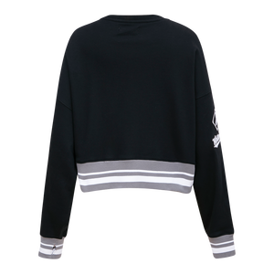 Pro Standard Women's MLB Chicago White Sox Mashup Rib Fleece Crewneck -Black/Grey