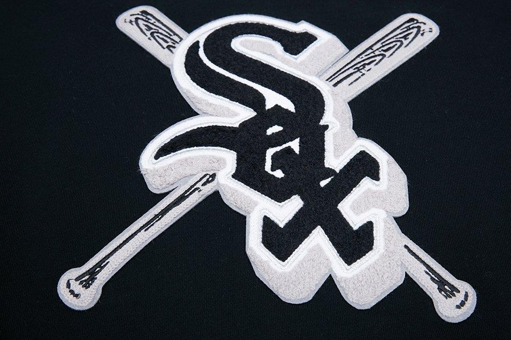 Pro Standard Women's MLB Chicago White Sox Mashup Rib Fleece Crewneck -Black/Grey - BLACK/GREY Thumbnail View 5