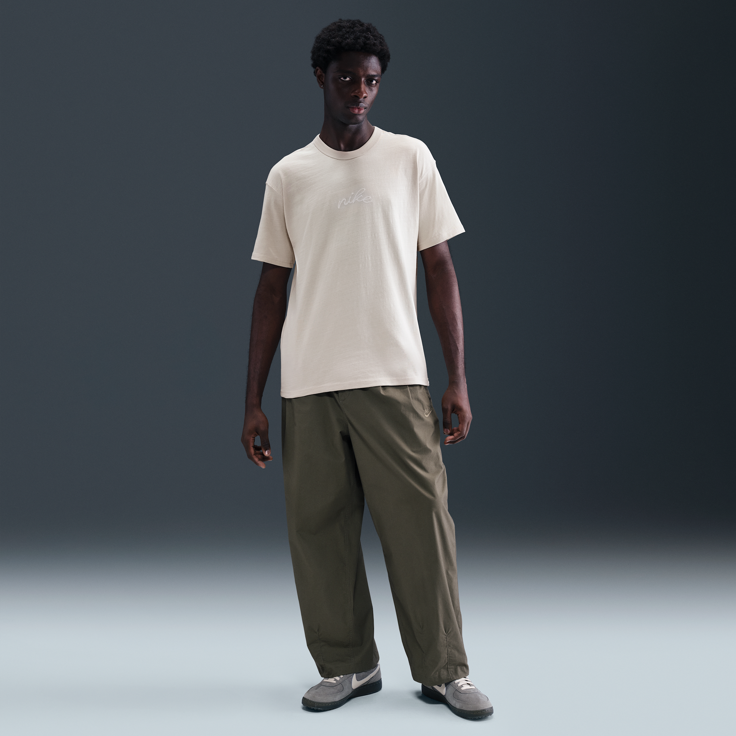 Nike Men's Sportswear Premium Essentials T-Shirt -Lt Bone - LT BONE Thumbnail View 4