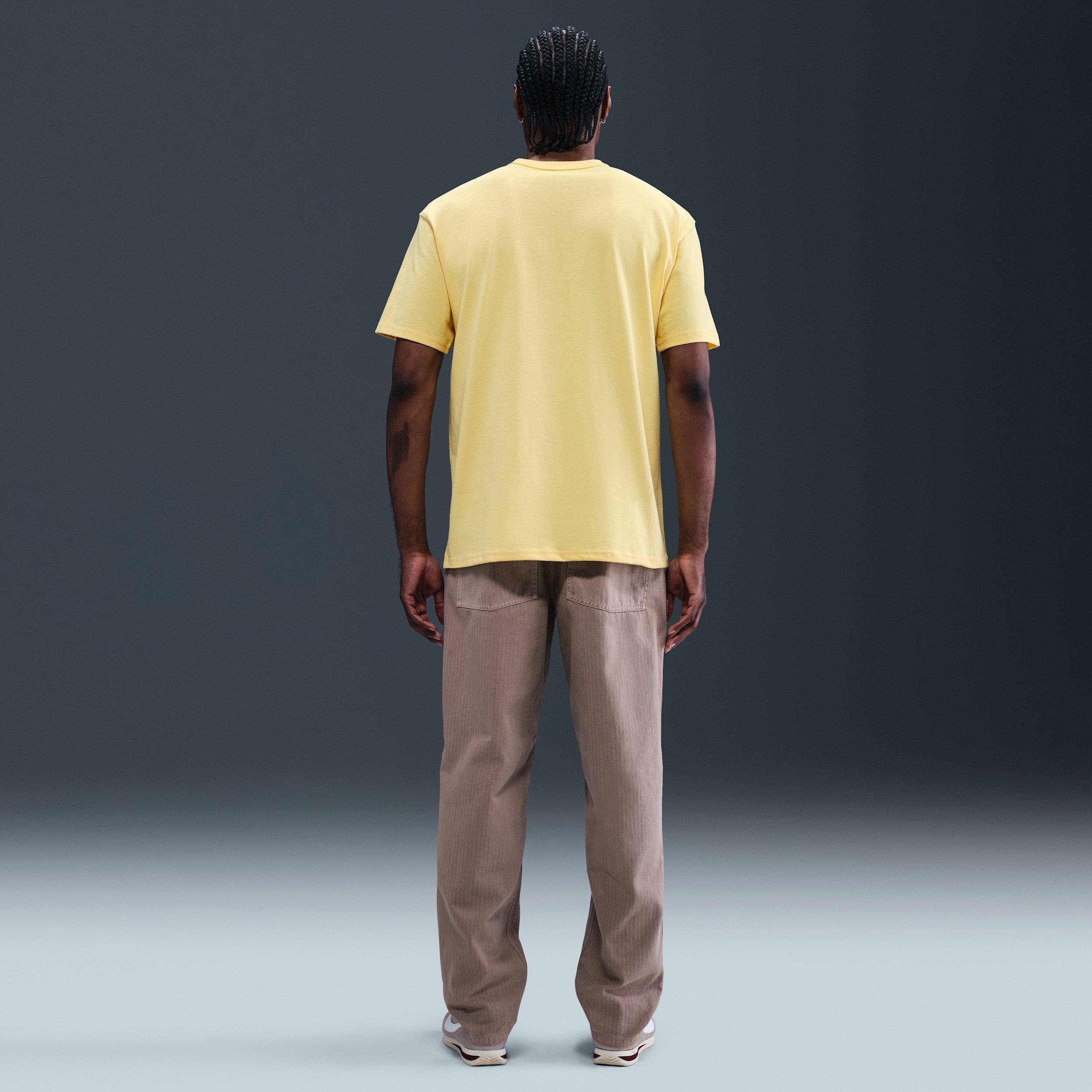 Nike Men's Sportswear Premium essentials T-Shirt -Yellow - YELLOW Thumbnail View 5