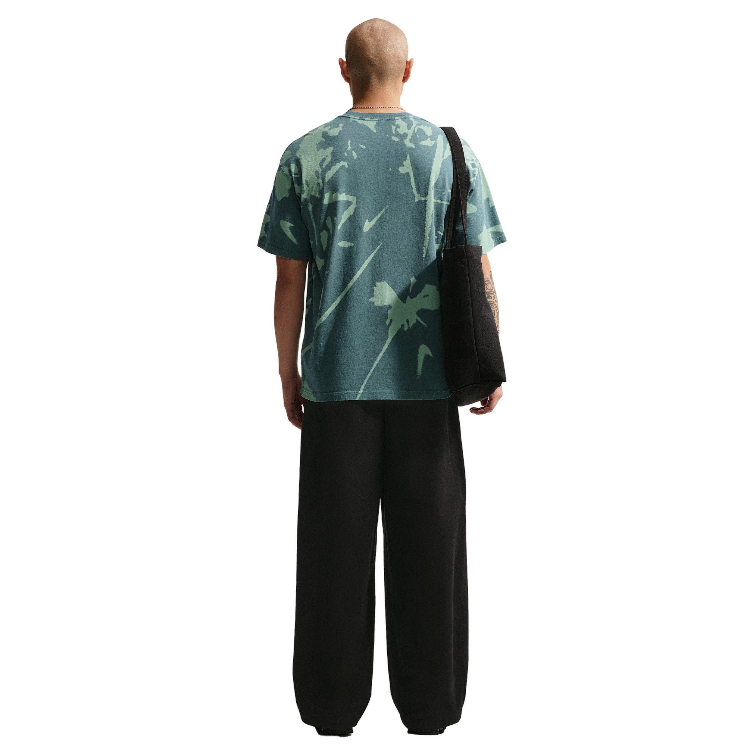 Nike Men's Sportswear LSE Floral Print T-Shirt - MINERAL SLATE/STEAM GREEN Thumbnail View 5
