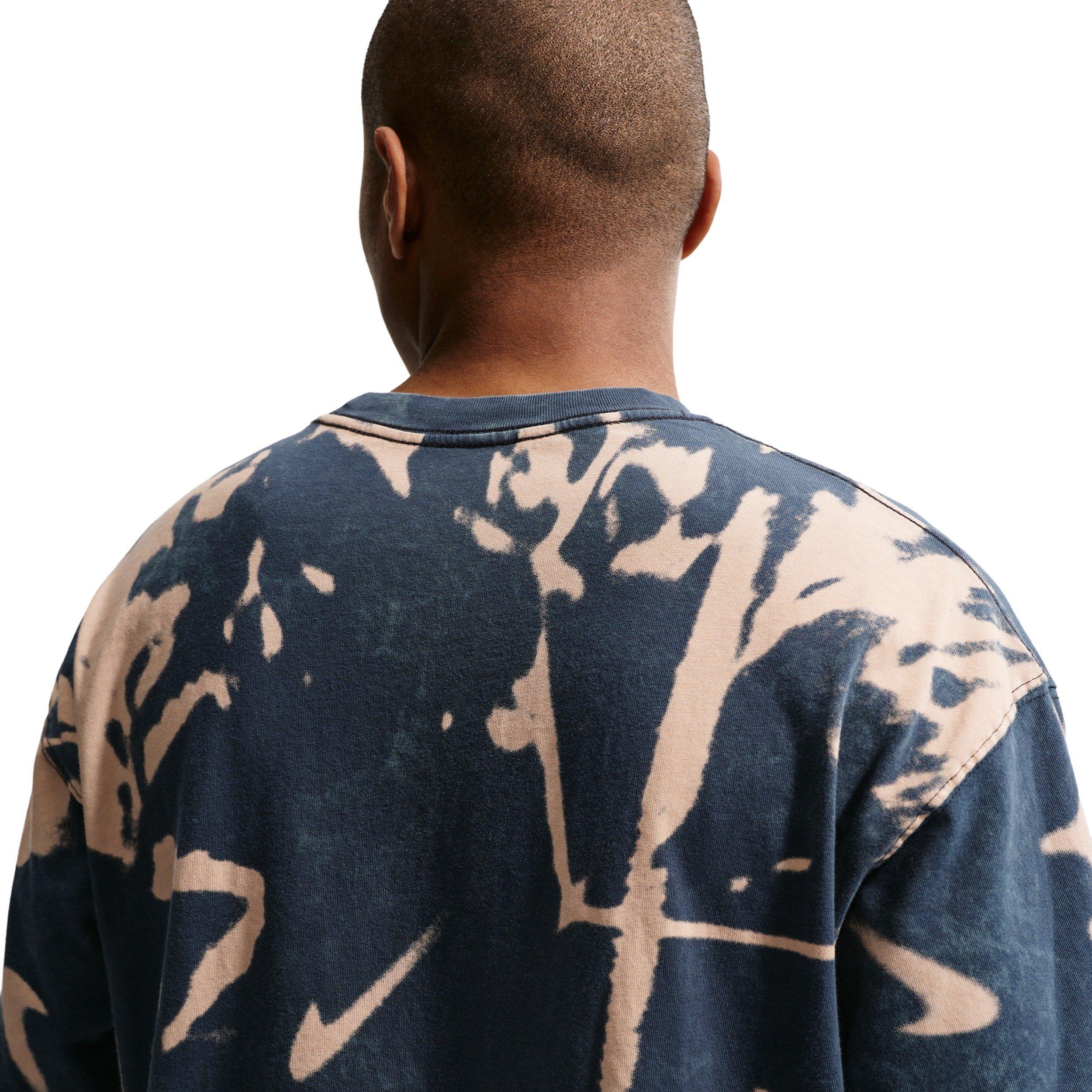 Nike Men's Sportswear LSE Floral Print T-Shirt - BLUE/SANDDRIFT