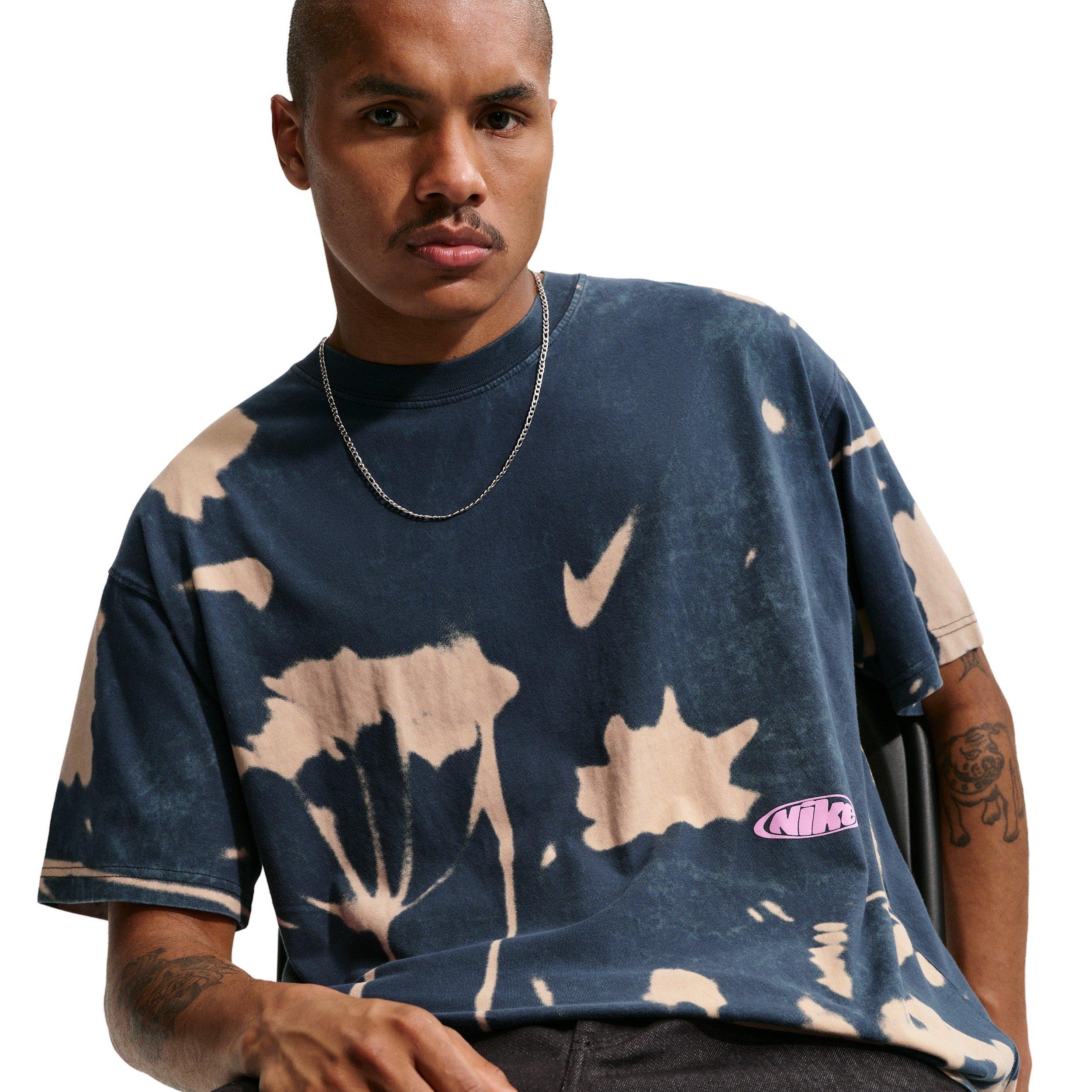 Nike Men's Sportswear LSE Floral Print T-Shirt - BLUE/SANDDRIFT