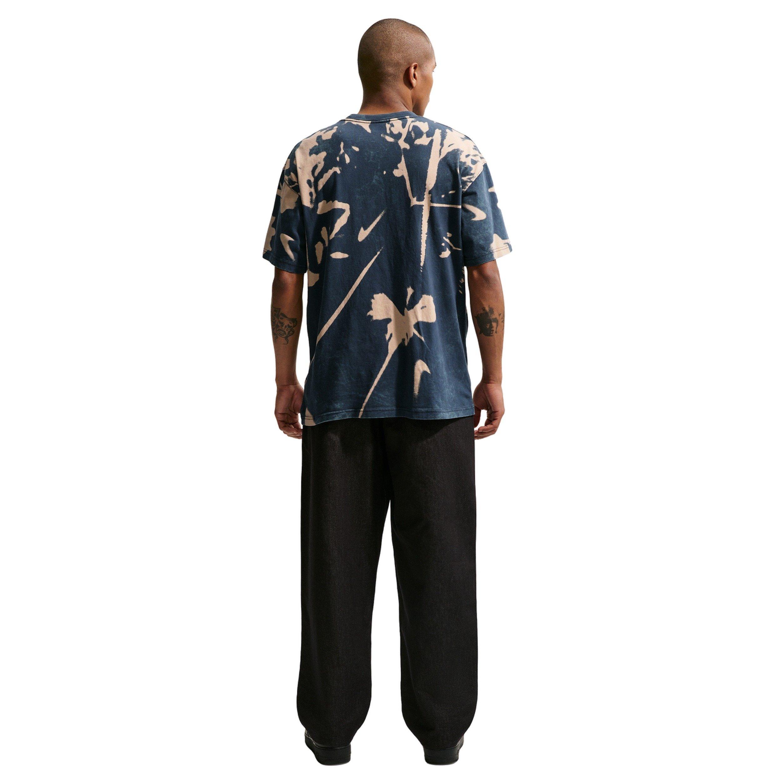 Nike Men's Sportswear LSE Floral Print T-Shirt - BLUE/SANDDRIFT