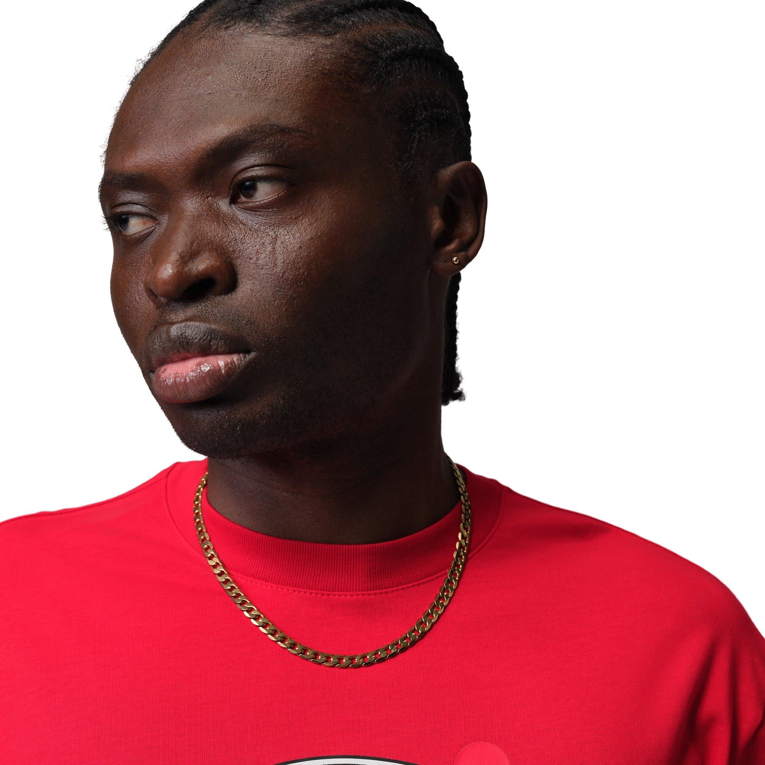 Jordan Men's Flight Club Short-Sleeve Crew T-Shirt - RED Thumbnail View 3