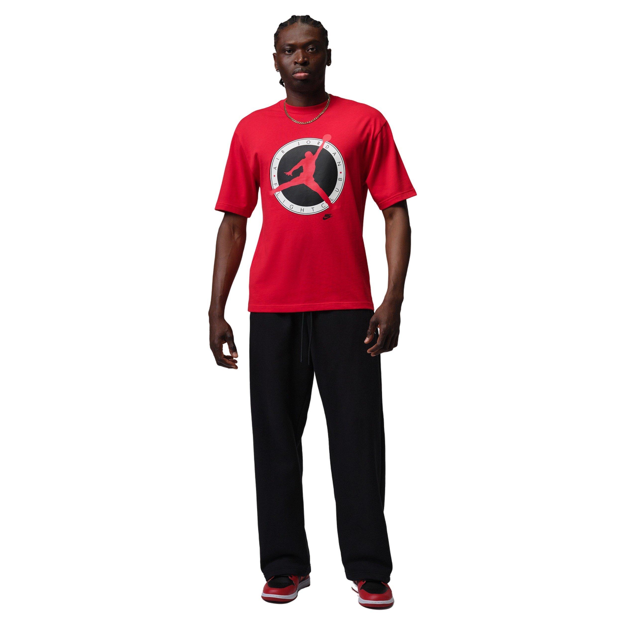 Jordan Men's Flight Club Sort-Sleeve Crew T-Shirt - RED Thumbnail View 6