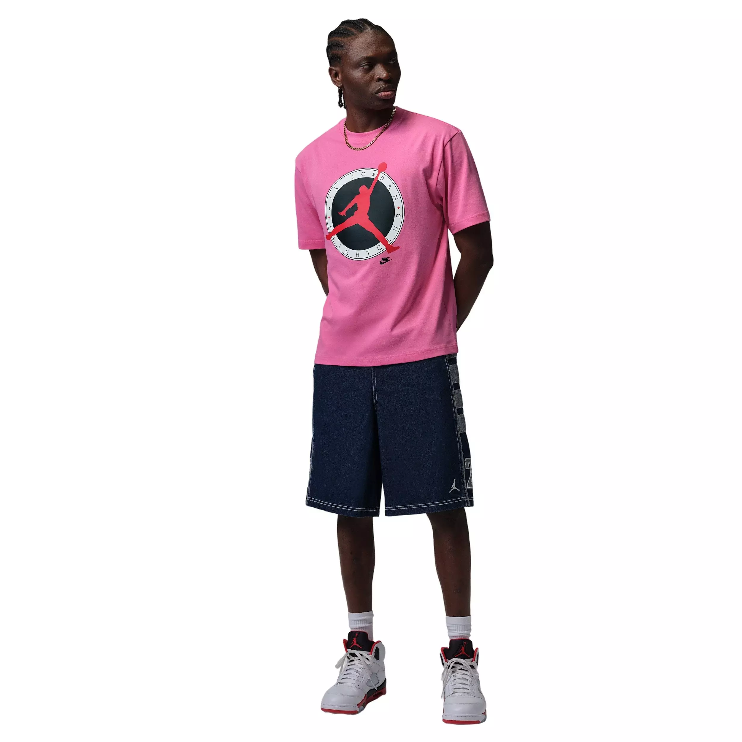 Jordan Men's Flight Club Short-Sleeve Crew T-Shirt - PINK
