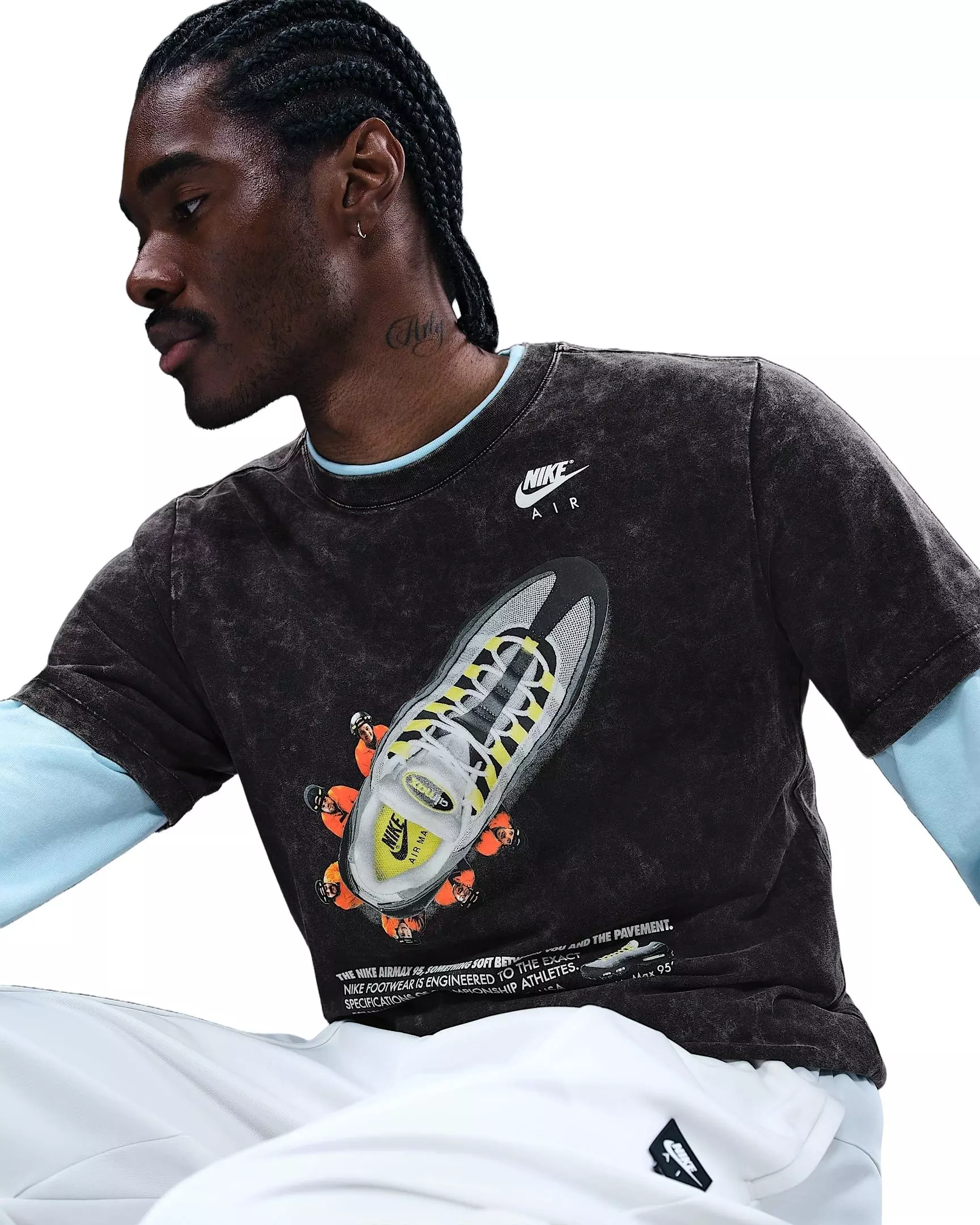 Nike Men's Sportswear Air Max 95 OC Graphic T-Shirt - BLACK