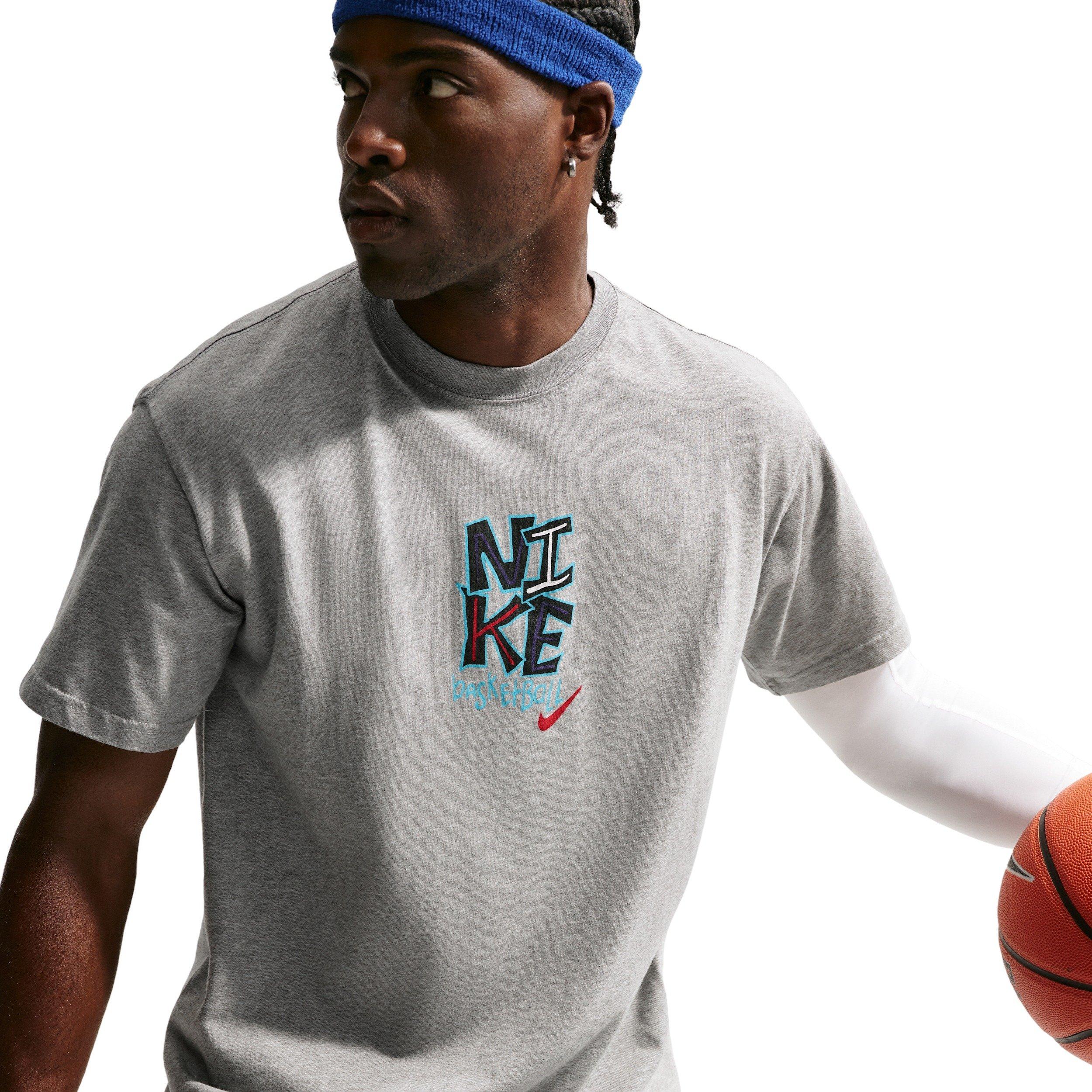Nike Men's M90 Summit JDI Basketball T-Shirt - GREY Thumbnail View 3