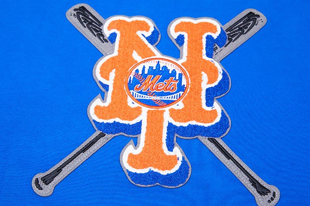 Pro Standard Women's MLB New York Mets Mashup Rib Fleece Crewneck -Royal/Orange - ROYAL/ORANGE Thumbnail View 5