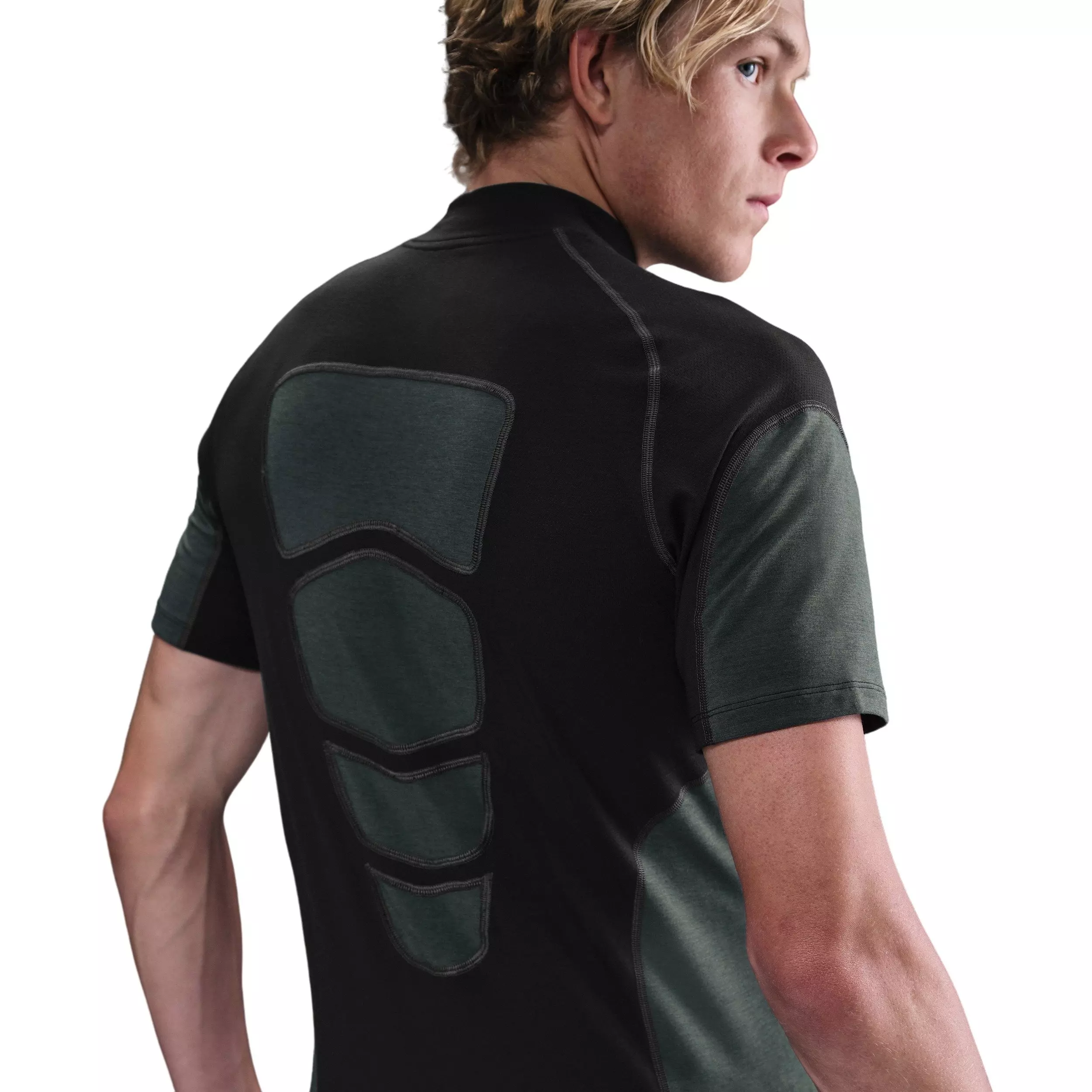 Nike Men's Tech Dri-FIT Short-Sleeve Base Layer - Black - BLACK