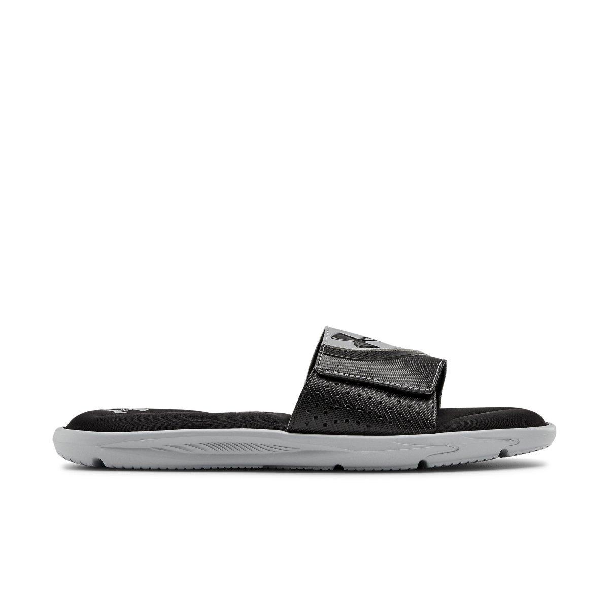 Under Armour Ignite VI "Black/Steel" Men's Slide - BLACK/STEEL Thumbnail View 1